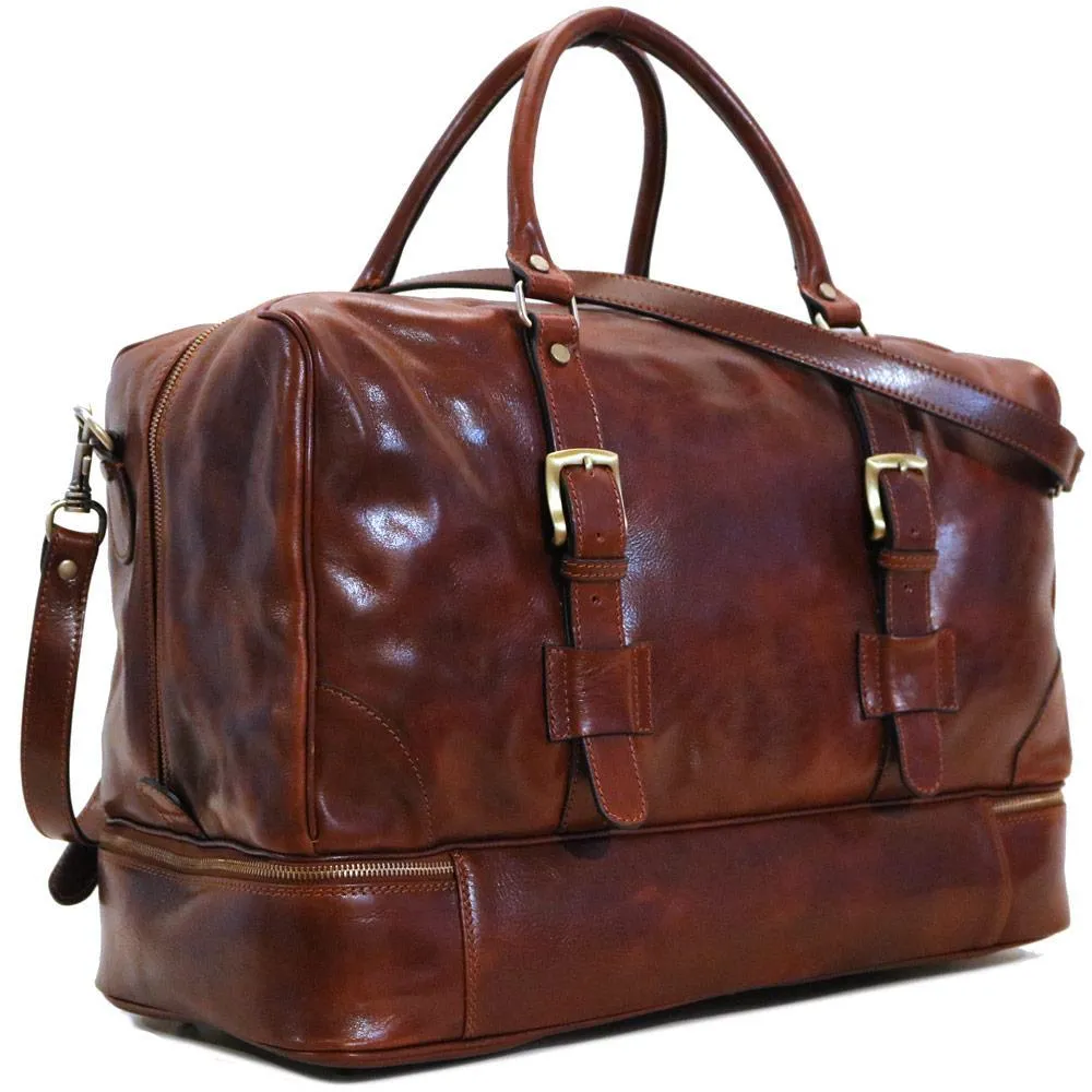 Floto Leather FC Drop Bottom Duffle Luggage