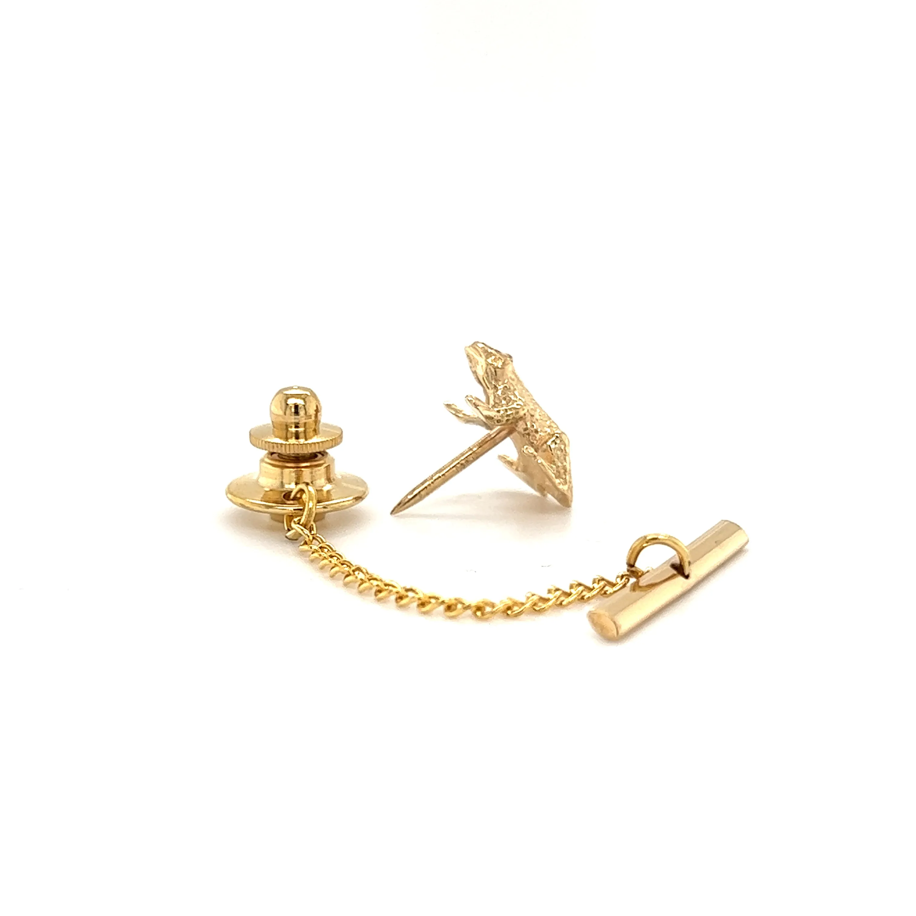 Frog Pin Tie Tack in 14K Yellow Gold