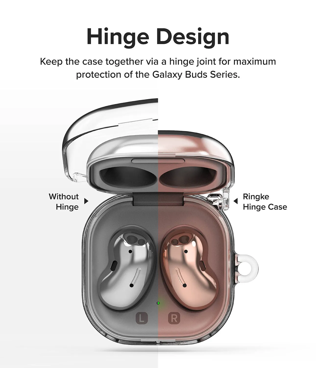 Galaxy Buds FE / 2 Pro / Buds 2 / Galaxy Buds Pro / Live Case | Hinge - Clear