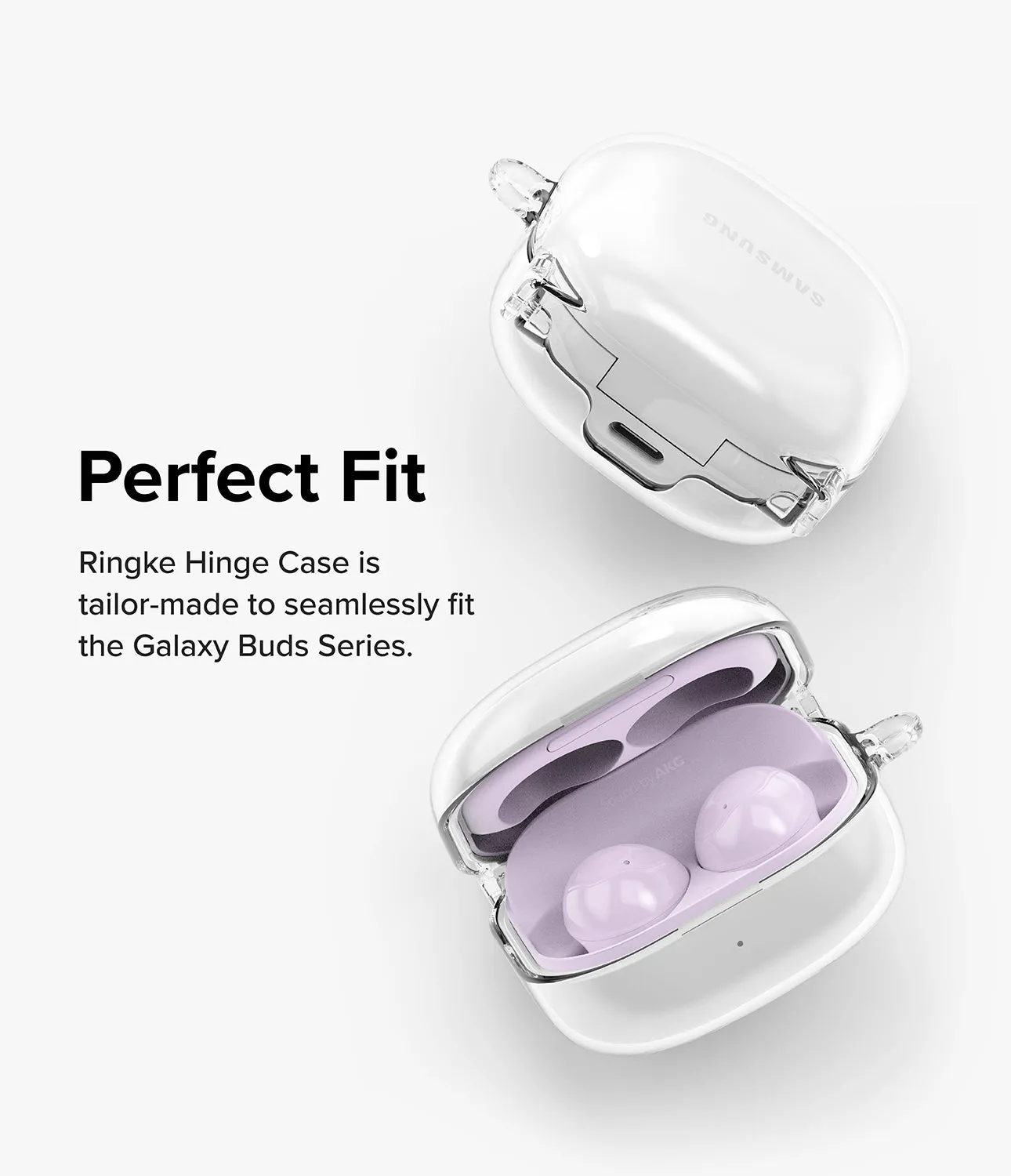 Galaxy Buds FE / 2 Pro / Buds 2 / Galaxy Buds Pro / Live Case | Hinge - Clear