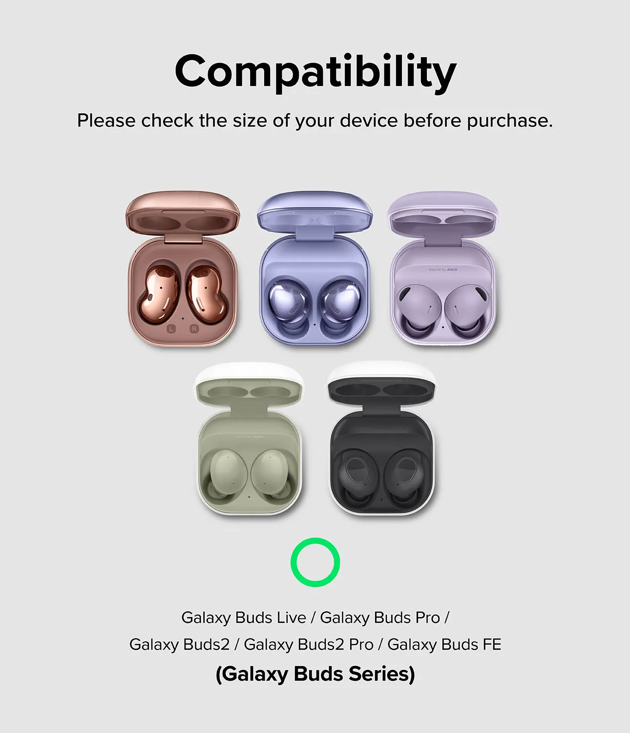 Galaxy Buds FE / 2 Pro / Buds 2 / Galaxy Buds Pro / Live Case | Hinge - Clear