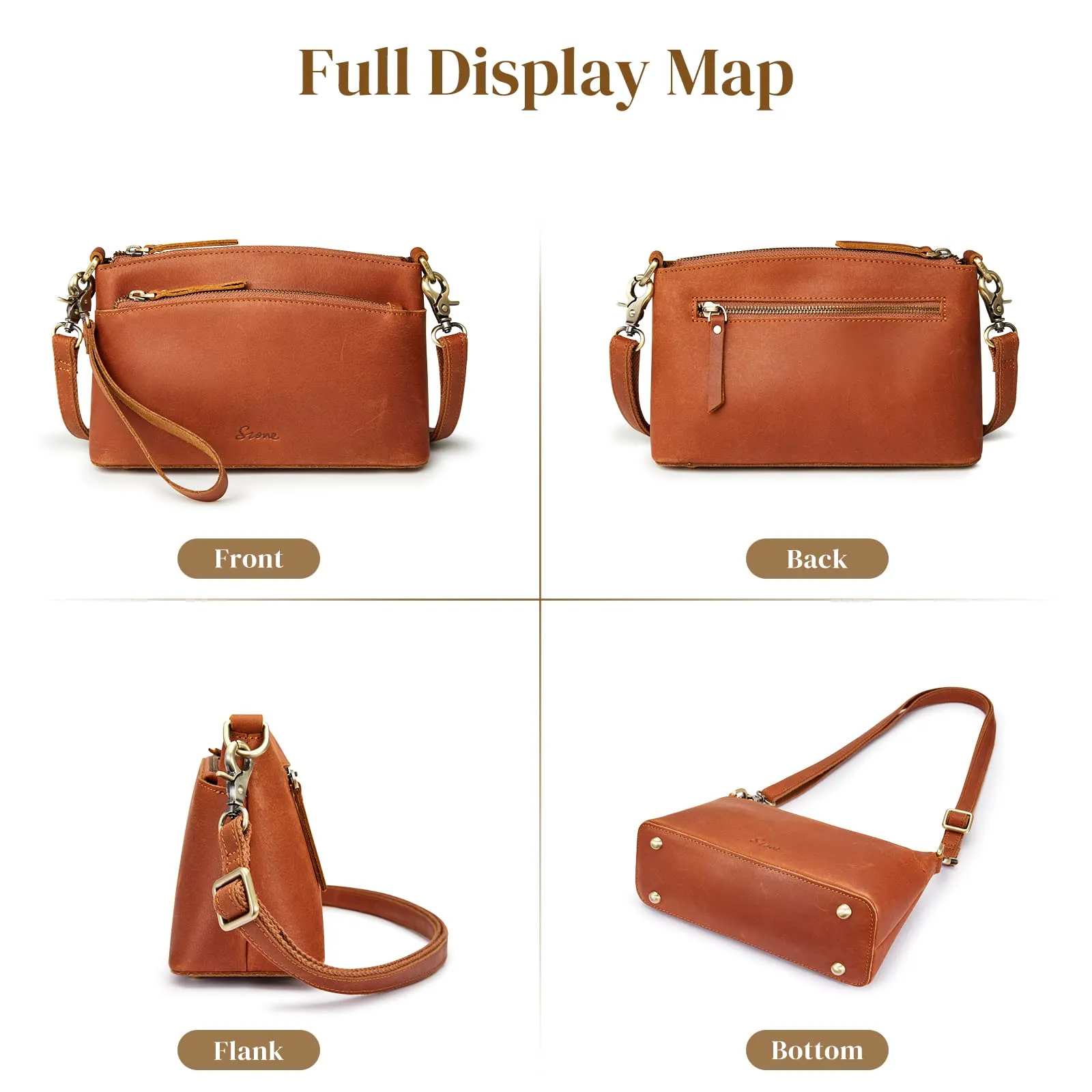 Genuine Leather Mini Crossbody Bag