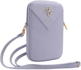 Guess 4G Zip Triangle Universal Wallet Phone Bag With Strap Purple - GUWBZPGSTEGU