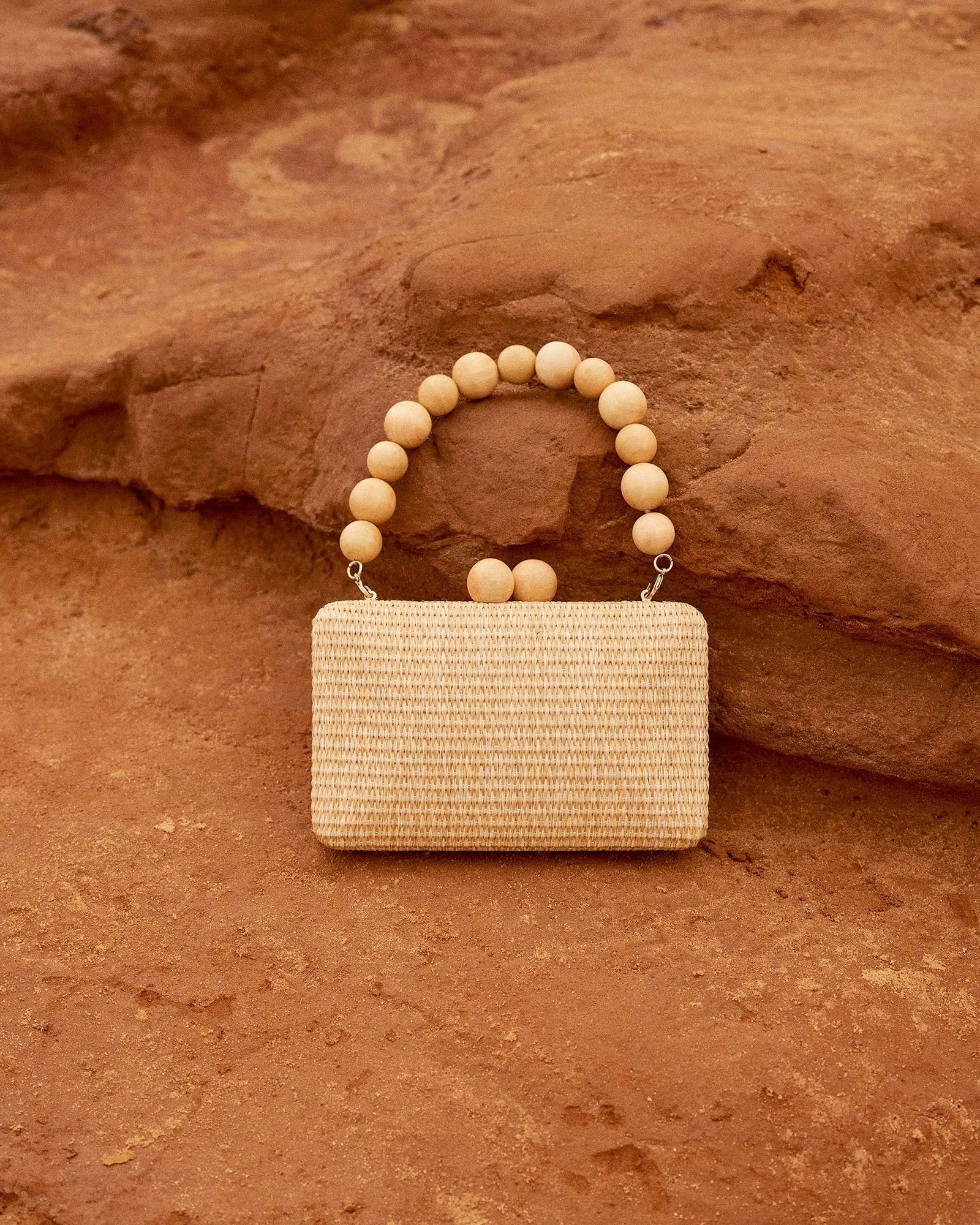 HARLING CLUTCH NATURAL RAFFIA