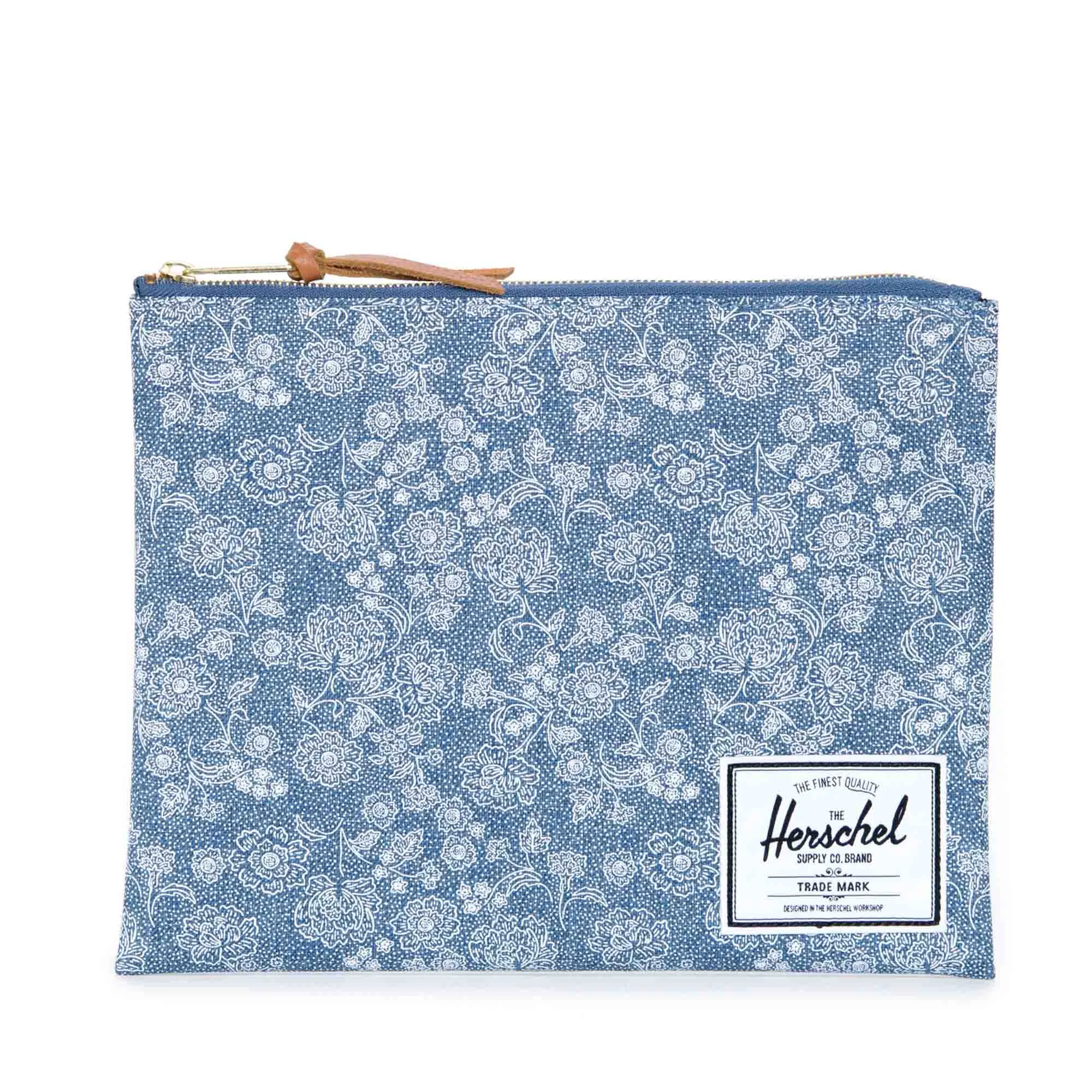 Herschel Large Network Pouch - Floral Chambray