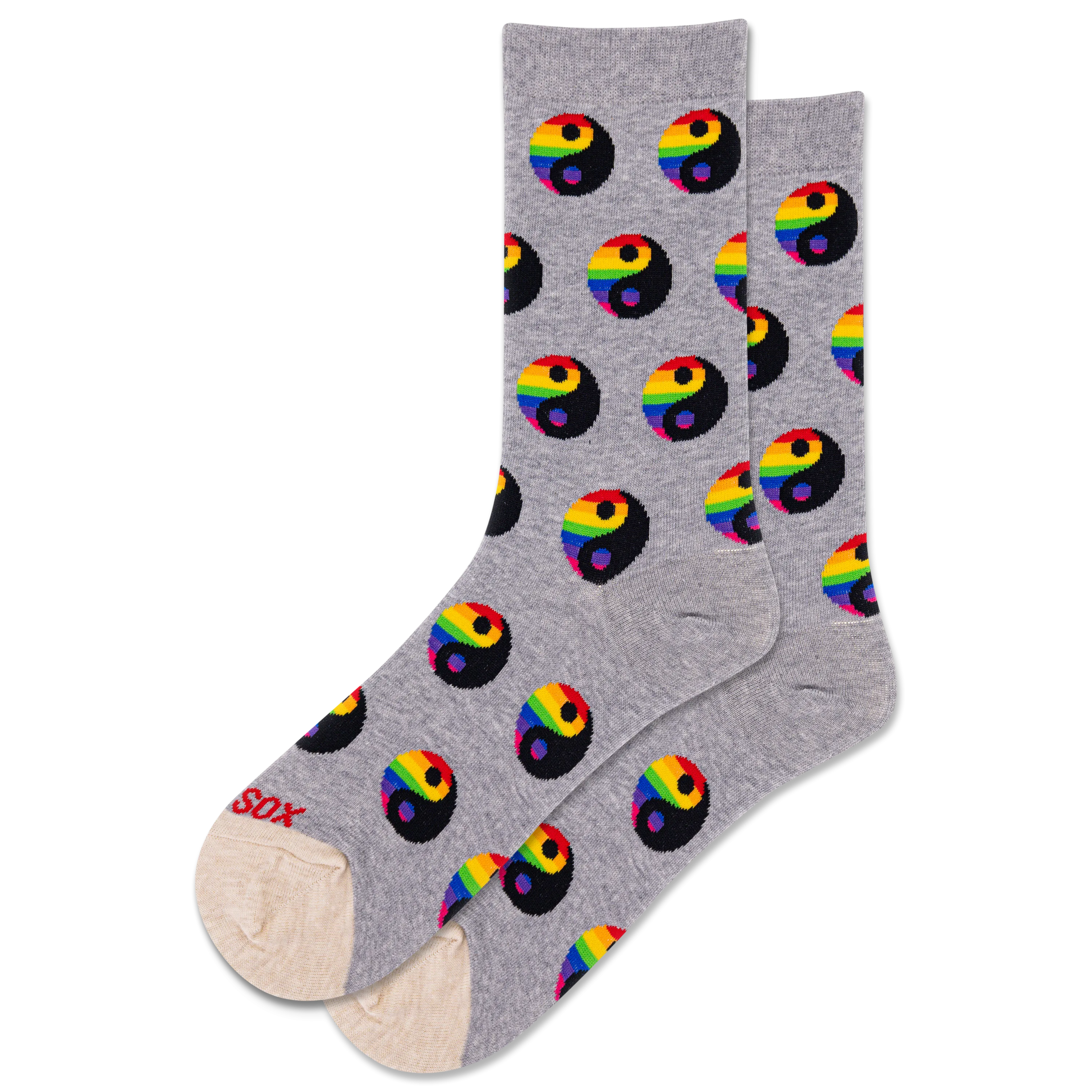 HOTSOX Women's Pride Yin Yang Crew Socks