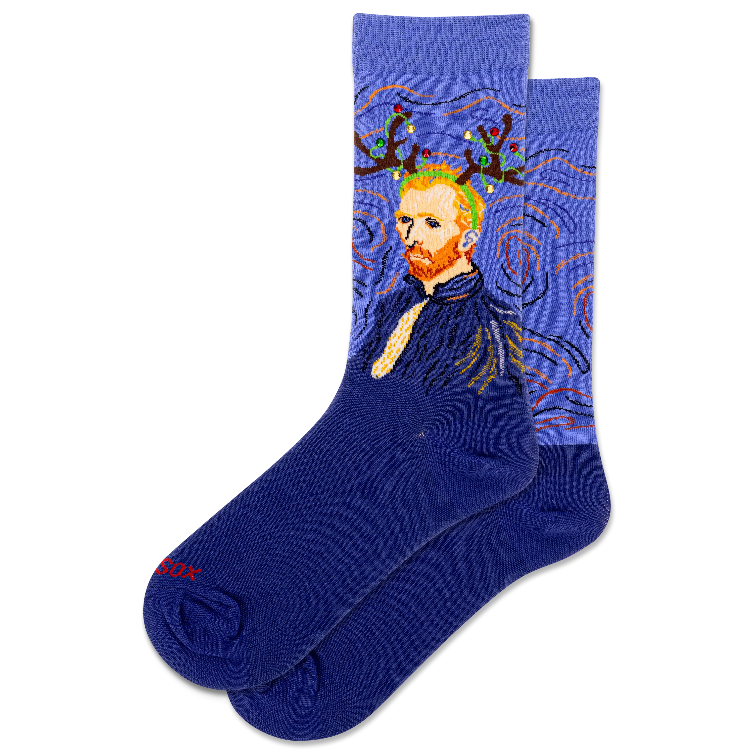 HOTSOX Women's Reindeer Van Gogh Crew Sock