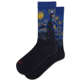 HOTSOX Women's Starry Night Xmas Crew Sock