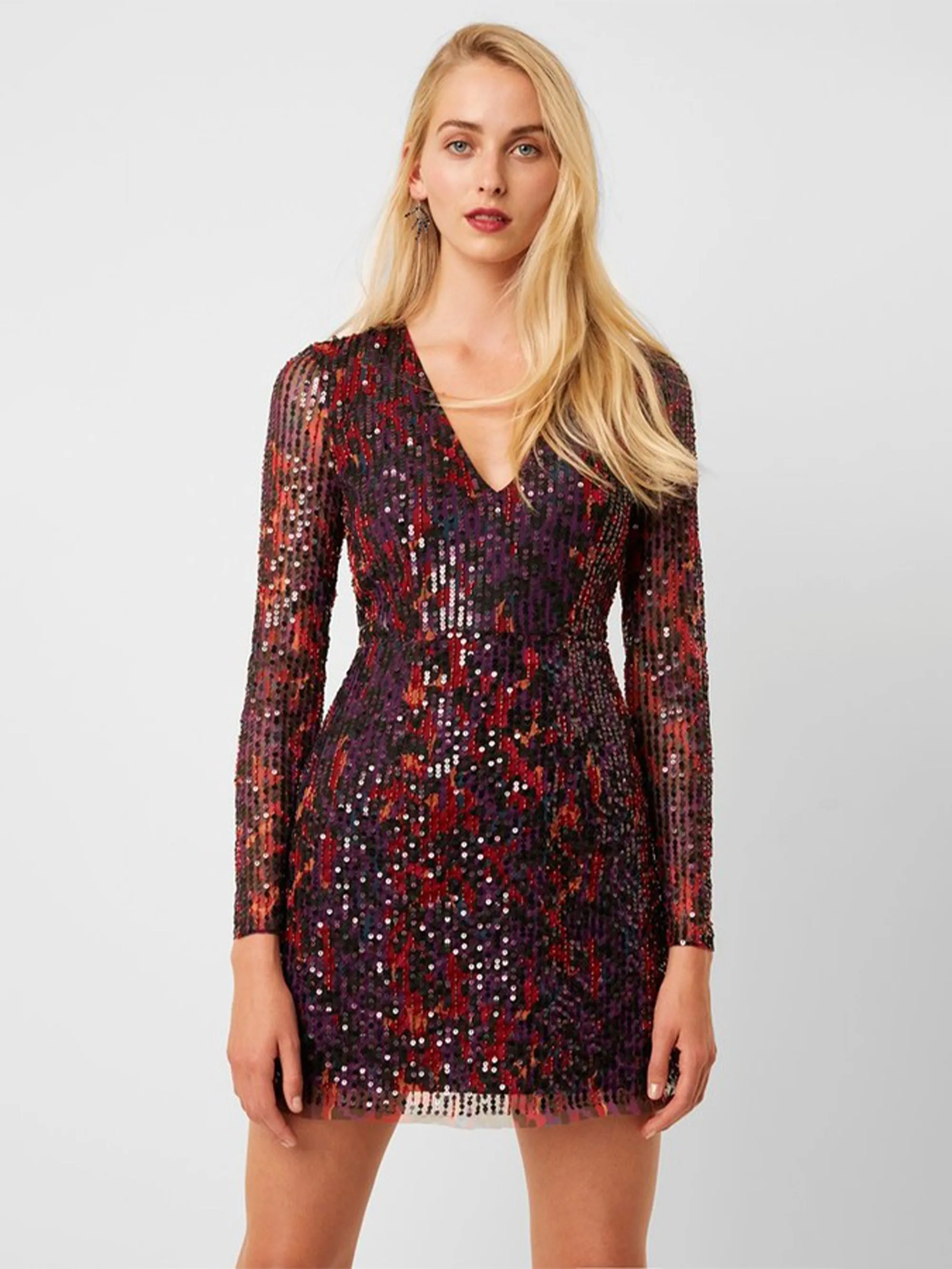 Inari Embellished Leopard Sequin Dress