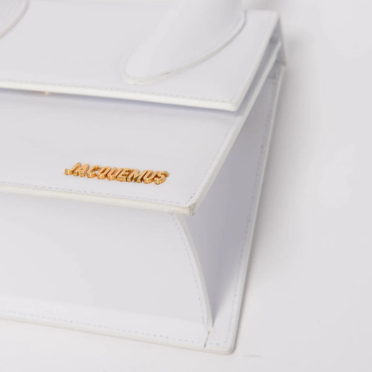 Jacquemus White Leather Le Grand Chiquito Bag