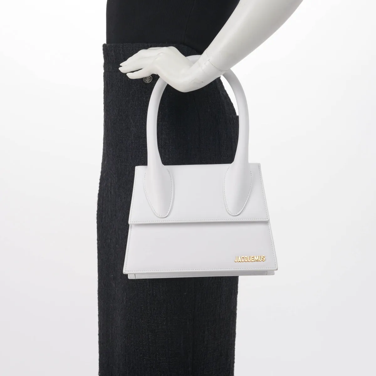 Jacquemus White Leather Le Grand Chiquito Bag