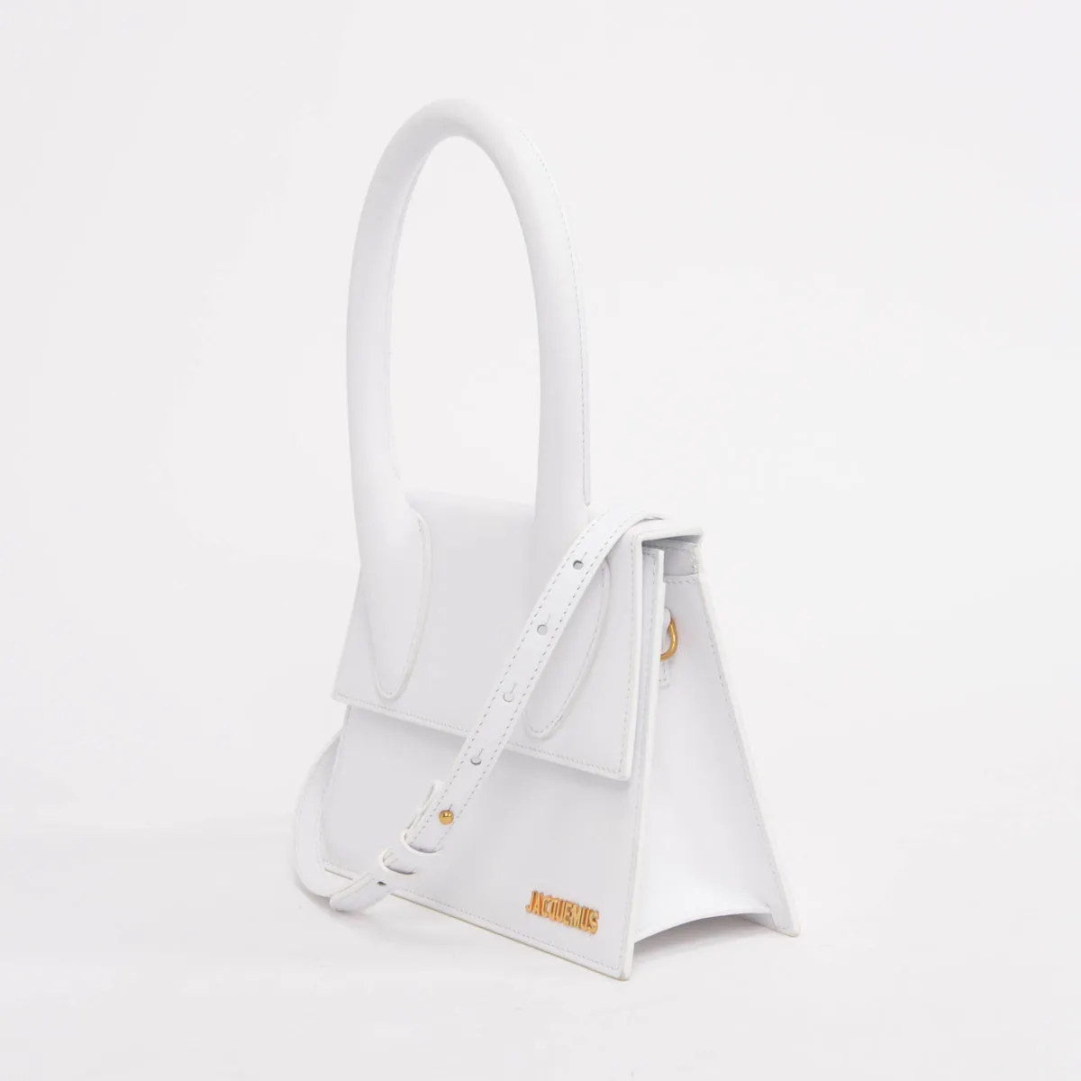 Jacquemus White Leather Le Grand Chiquito Bag