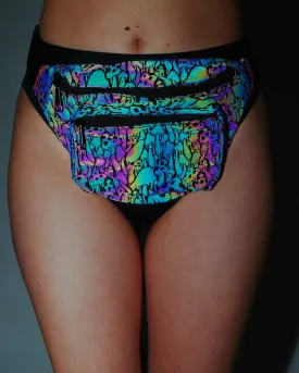 Kool Shrooms Rainbow Reflective Fanny Pack