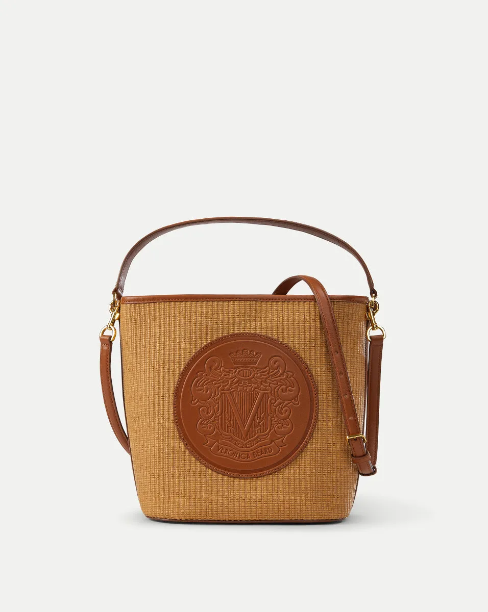 Large Crest Lock Bucket Bag