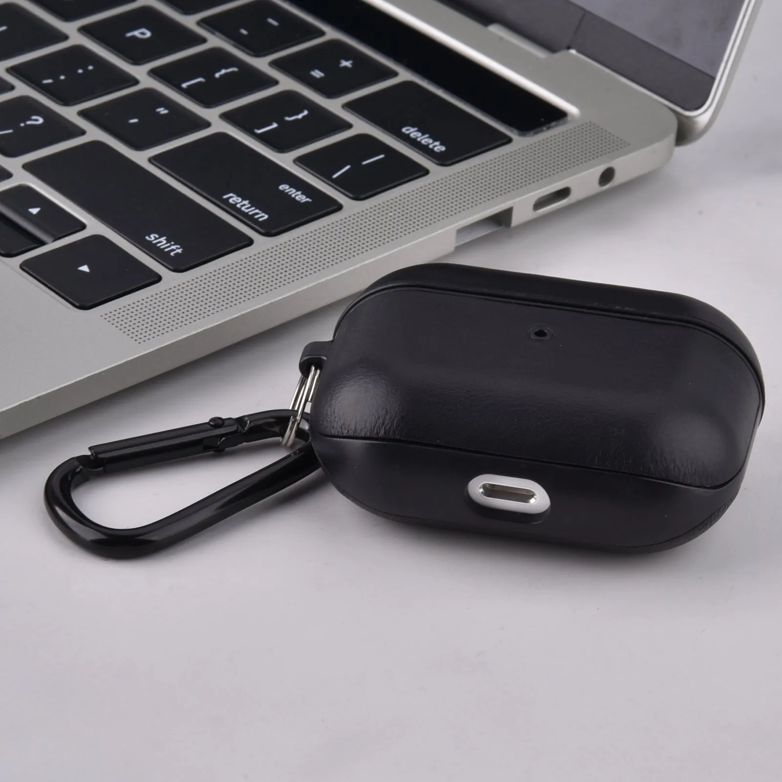 Leather & PC Case for Apple AirPods Pro with Keychain