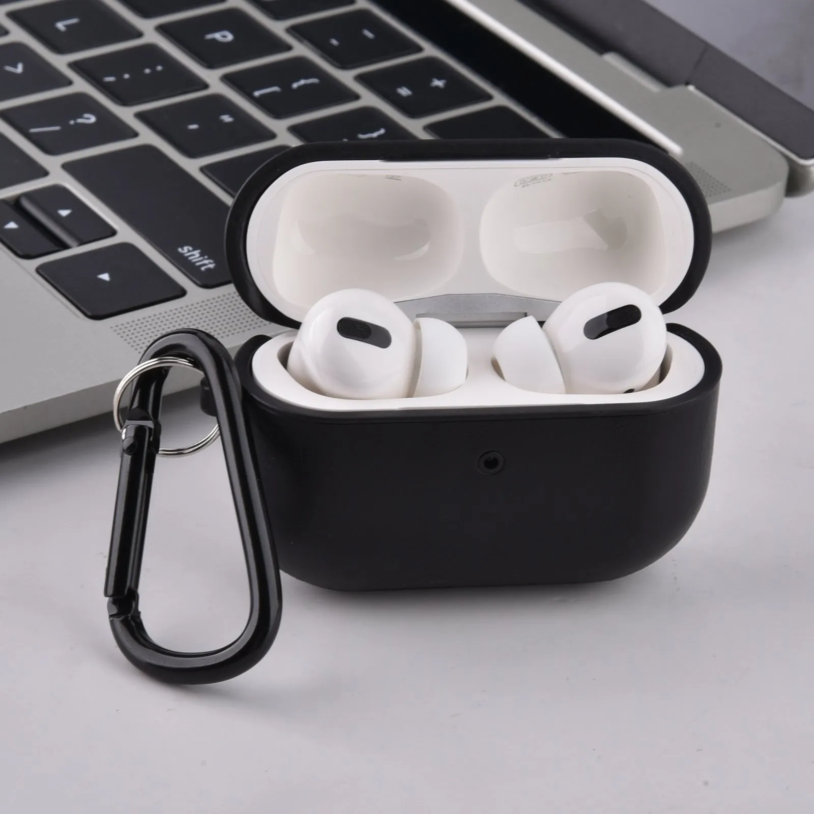 Leather & PC Case for Apple AirPods Pro with Keychain