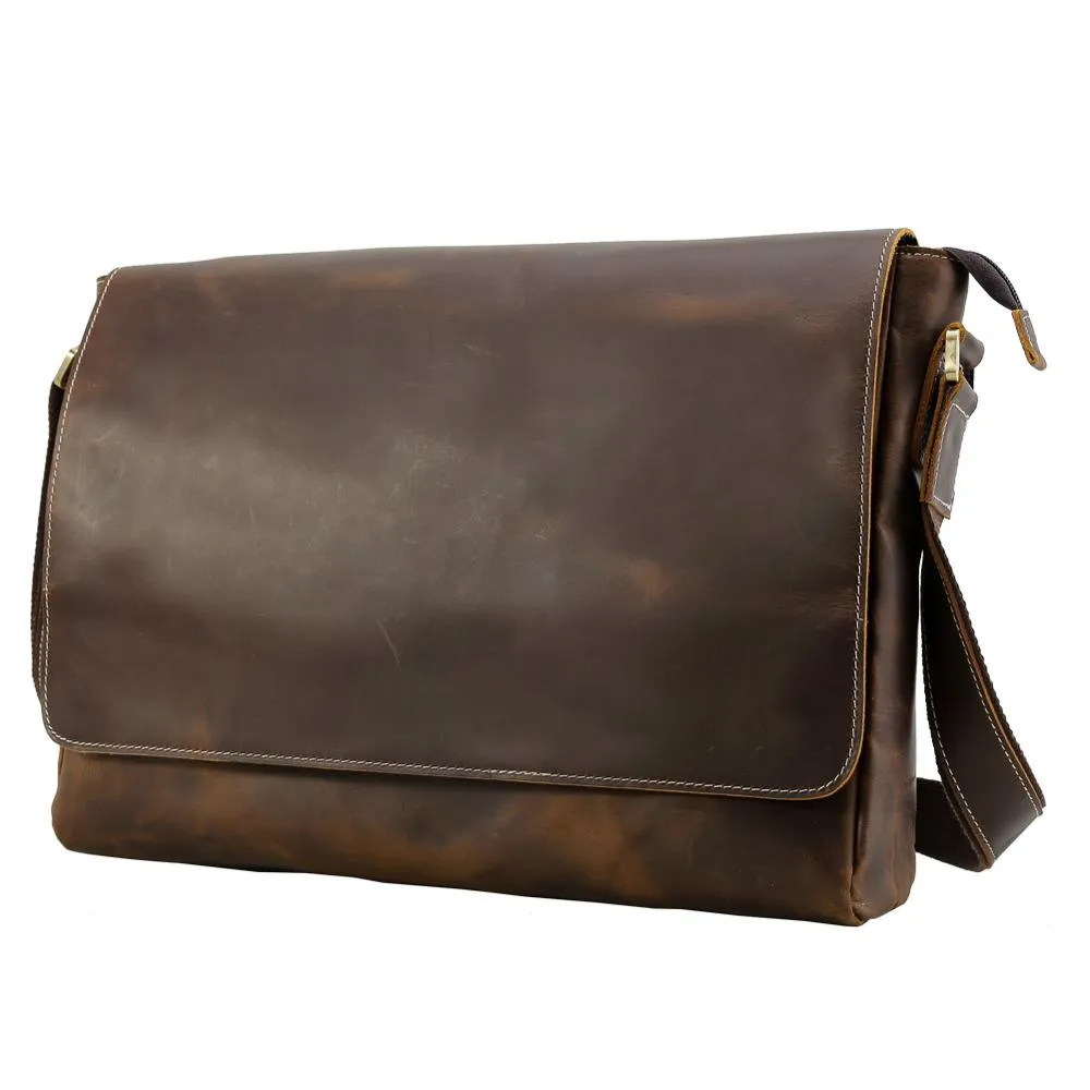 Leather Shoulder Crossbody Messenger Bag