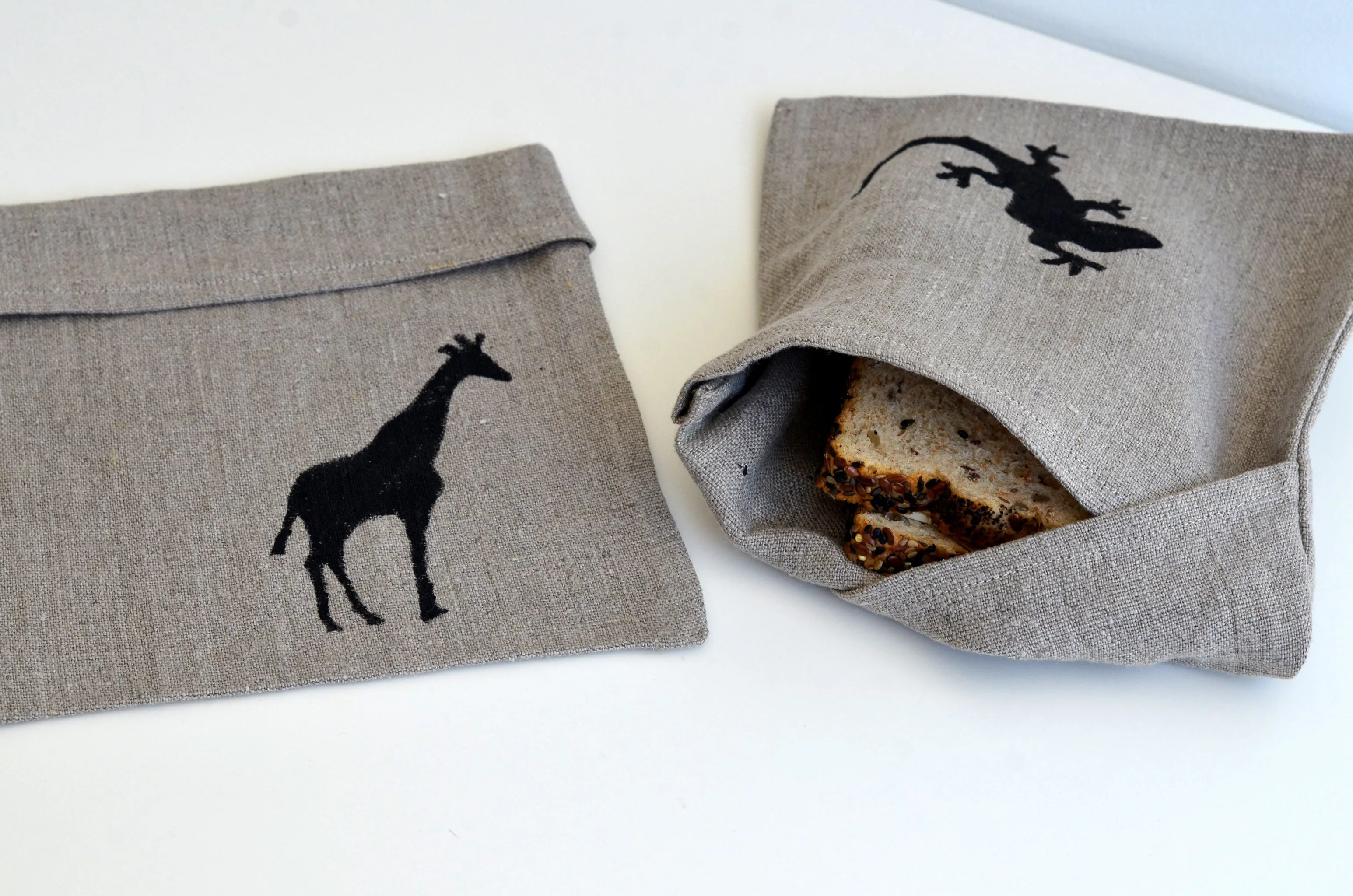 Linen Sade Sandwich & Snack Bags