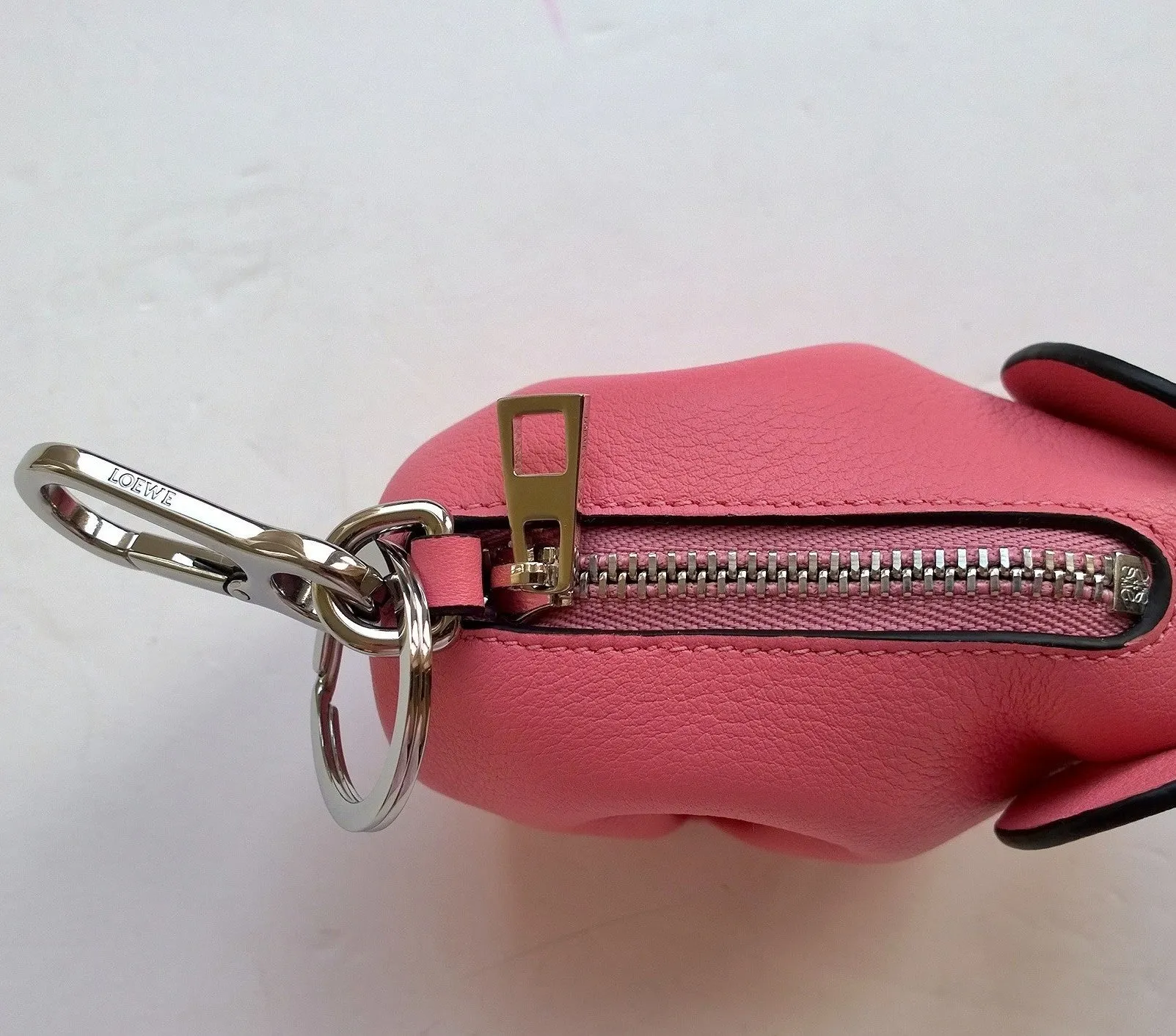 Loewe Pink Elephant Bag Charm Coin Purse Key Ring