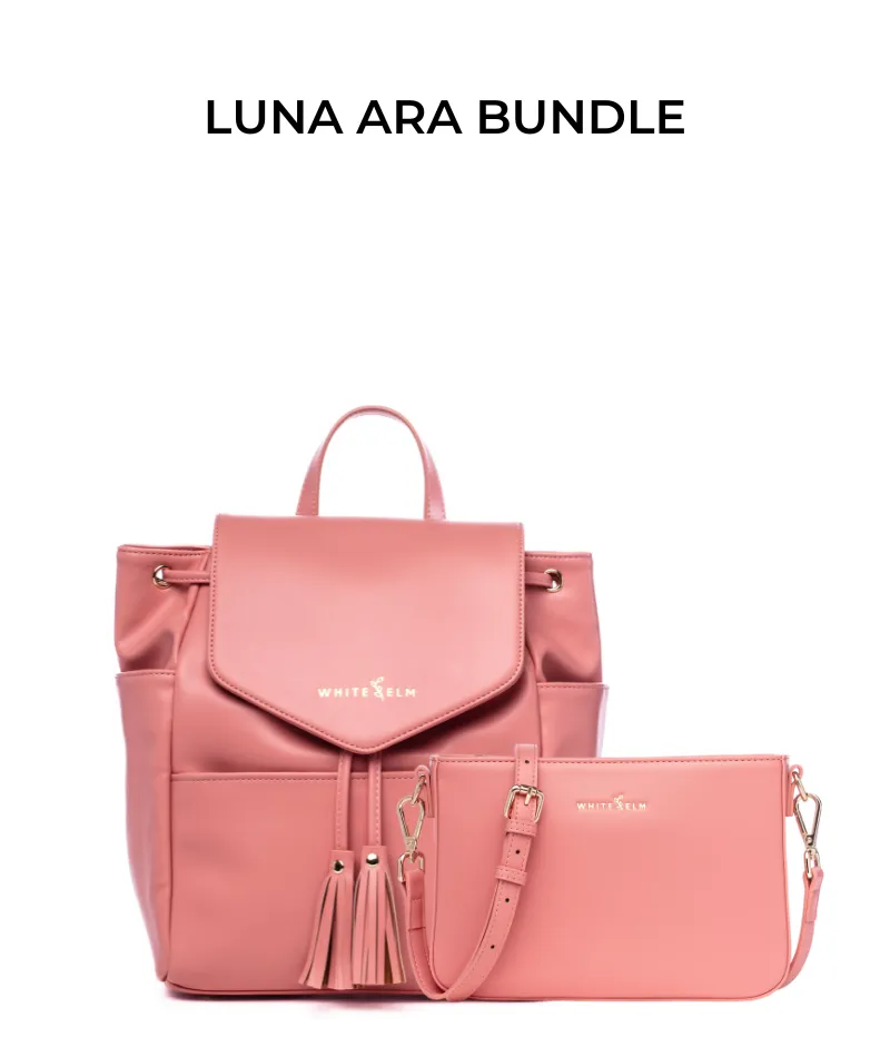 Luna Drawstring Backpack - Coral - [Outlet RETIRED Final Sale]