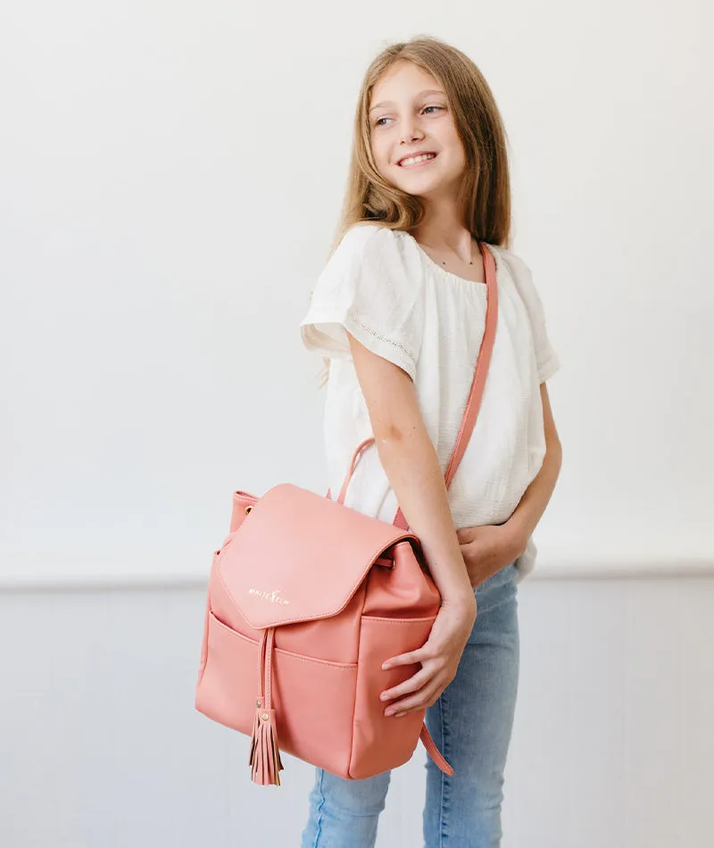 Luna Drawstring Backpack - Coral - [Outlet RETIRED Final Sale]