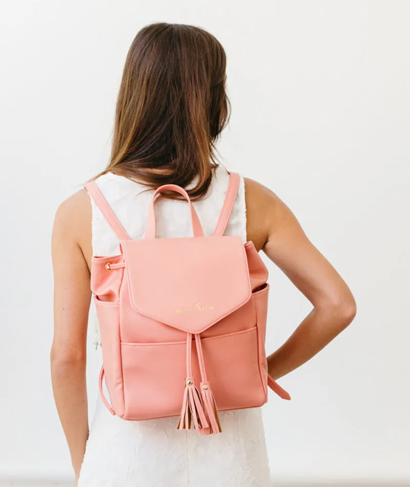 Luna Drawstring Backpack - Coral - [Outlet RETIRED Final Sale]