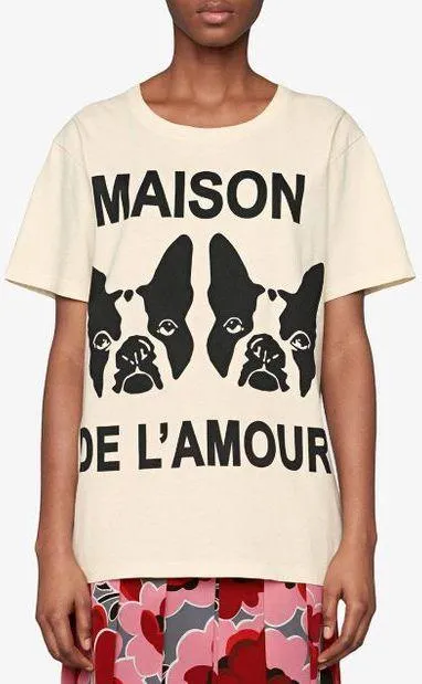 'Maison De Lamour' T-shirt with Bosco and Orso, White