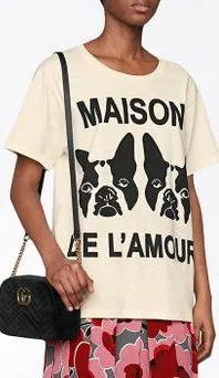 'Maison De Lamour' T-shirt with Bosco and Orso, White