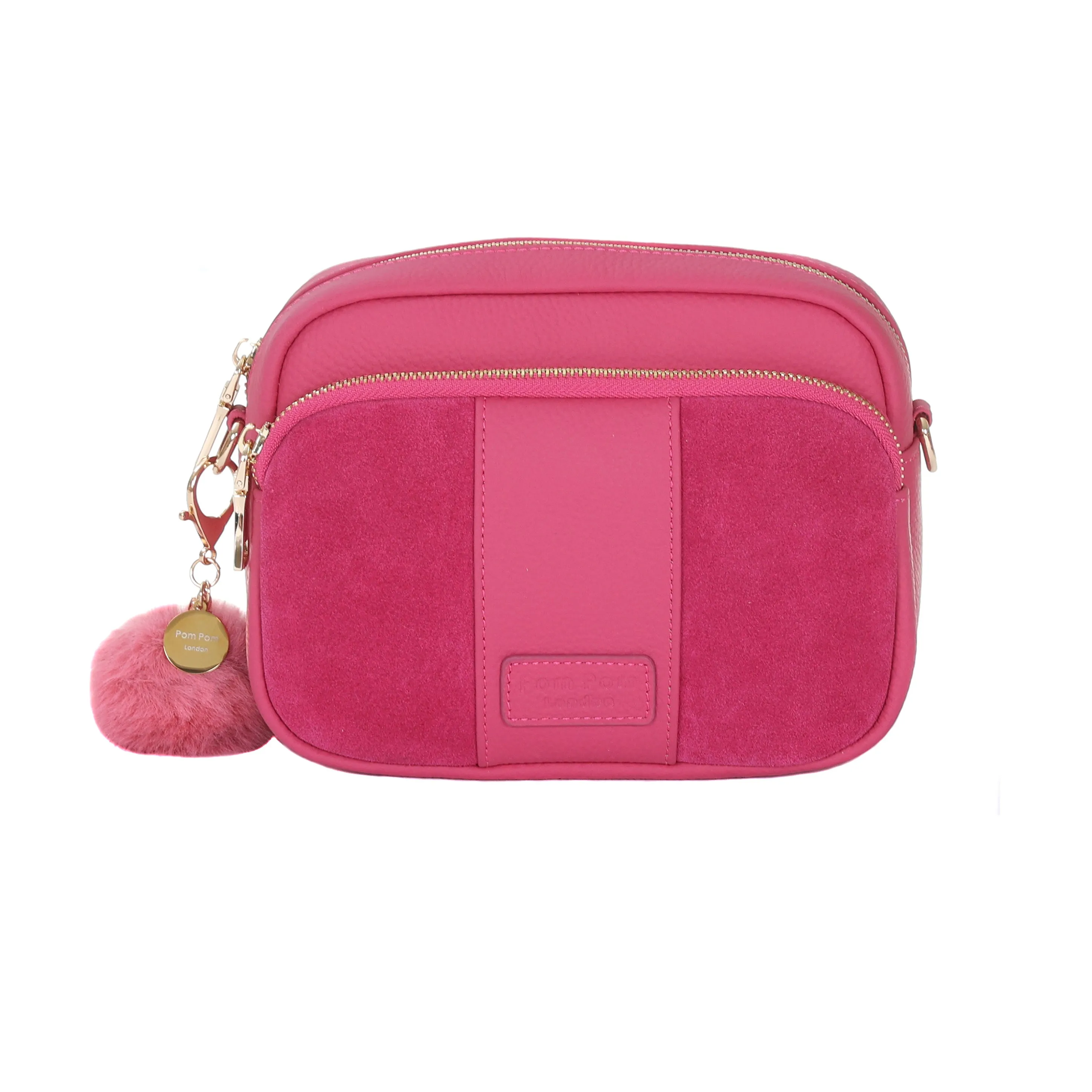 Mayfair Suede & Leather Bag Cerise Pink