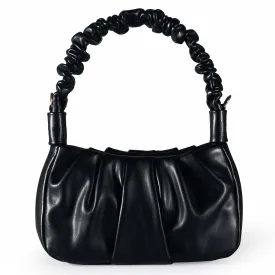 MC-1009 Milan Chiva Cloud Pouch Bag Gabbi Ruched -Black