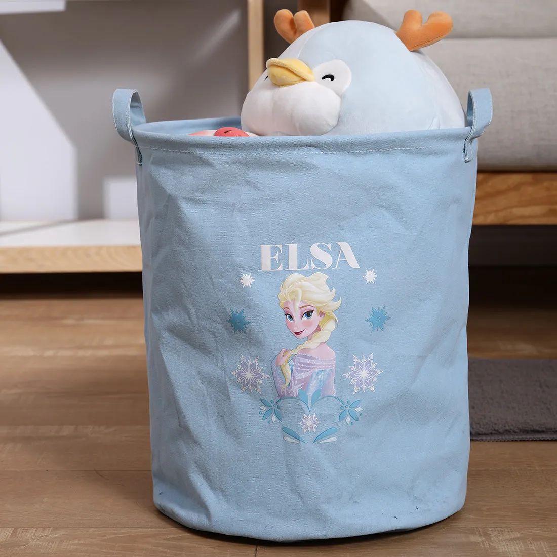 MINISO Frozen Collection Fabric Storage Bucket