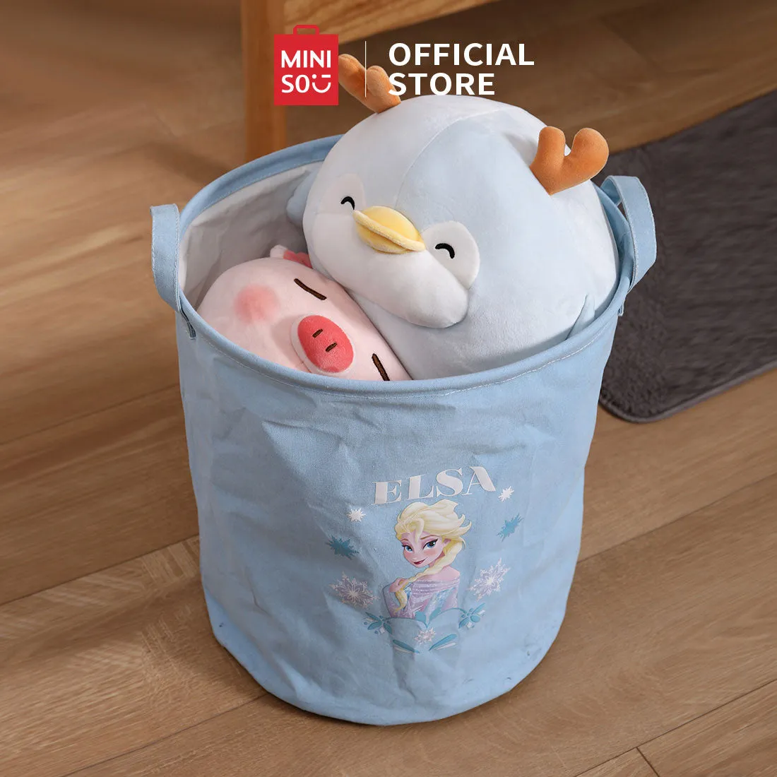 MINISO Frozen Collection Fabric Storage Bucket