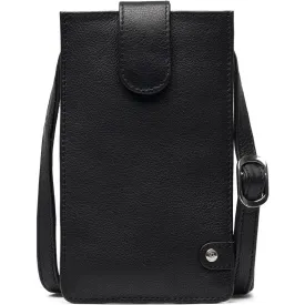 Mobile bag in soft leather and simple design / 16042 - Black (Nero)