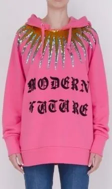 'Modern Future' Embellished Cotton Sweatshirt