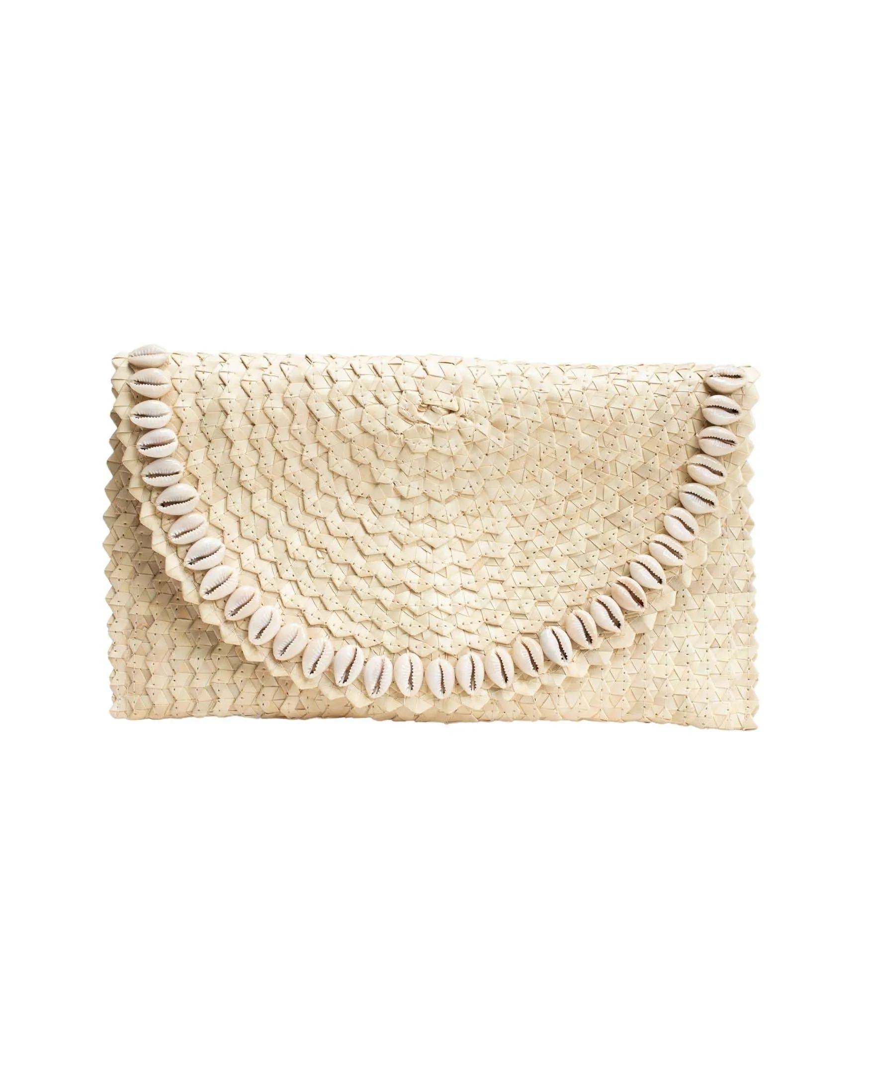 Pandegelang Raffia Seashell Clutch by FutureBrandsGroup