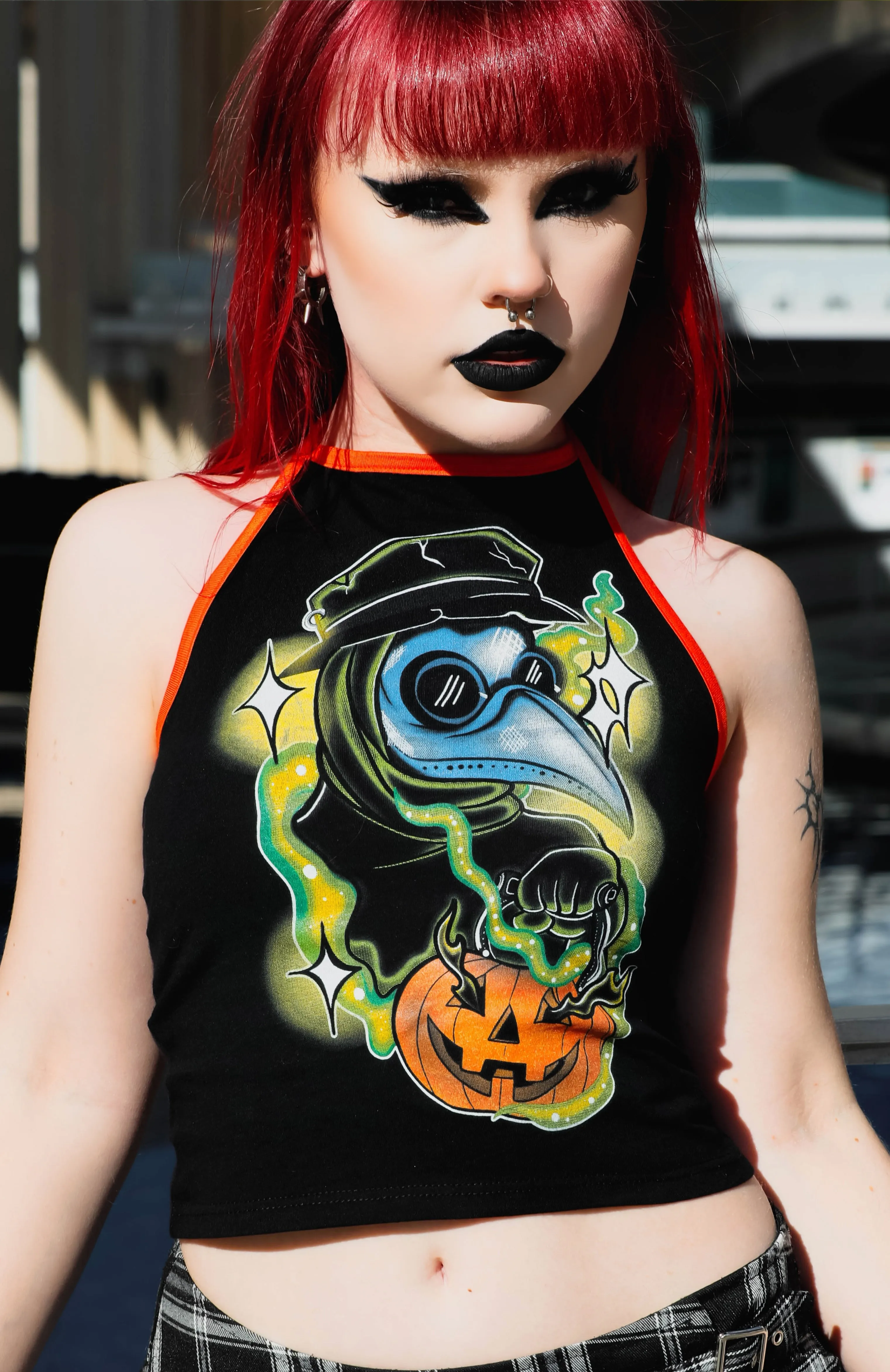 Plague Doctor Halter Top