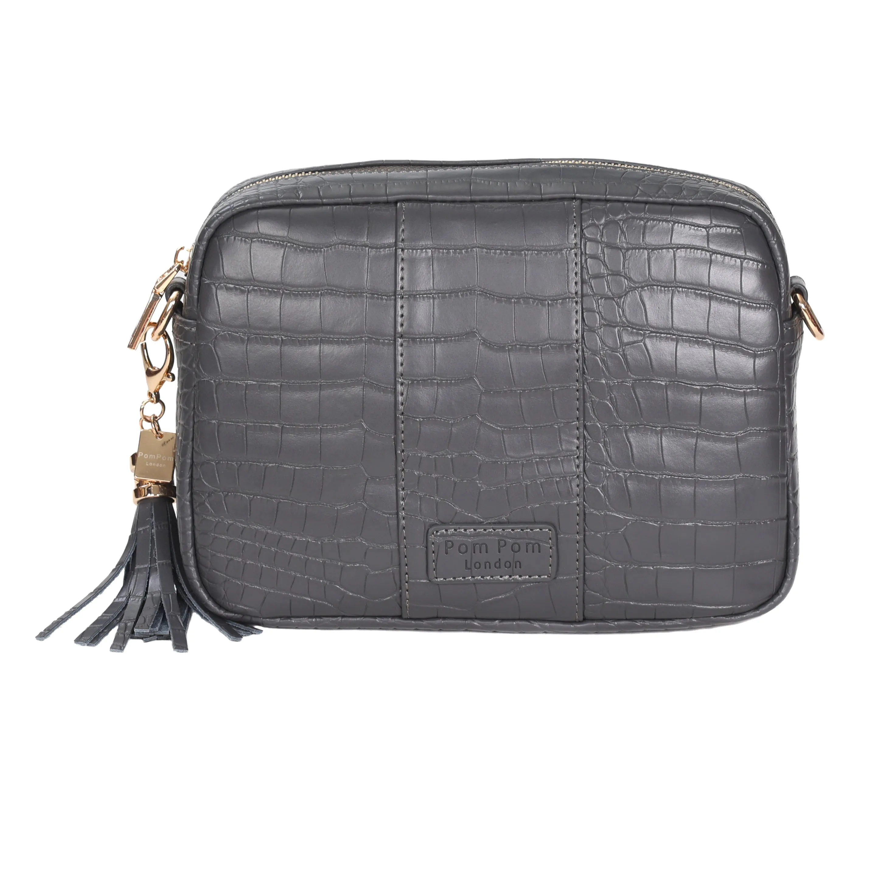 Pom Pom London City Croc Bag Slate Grey