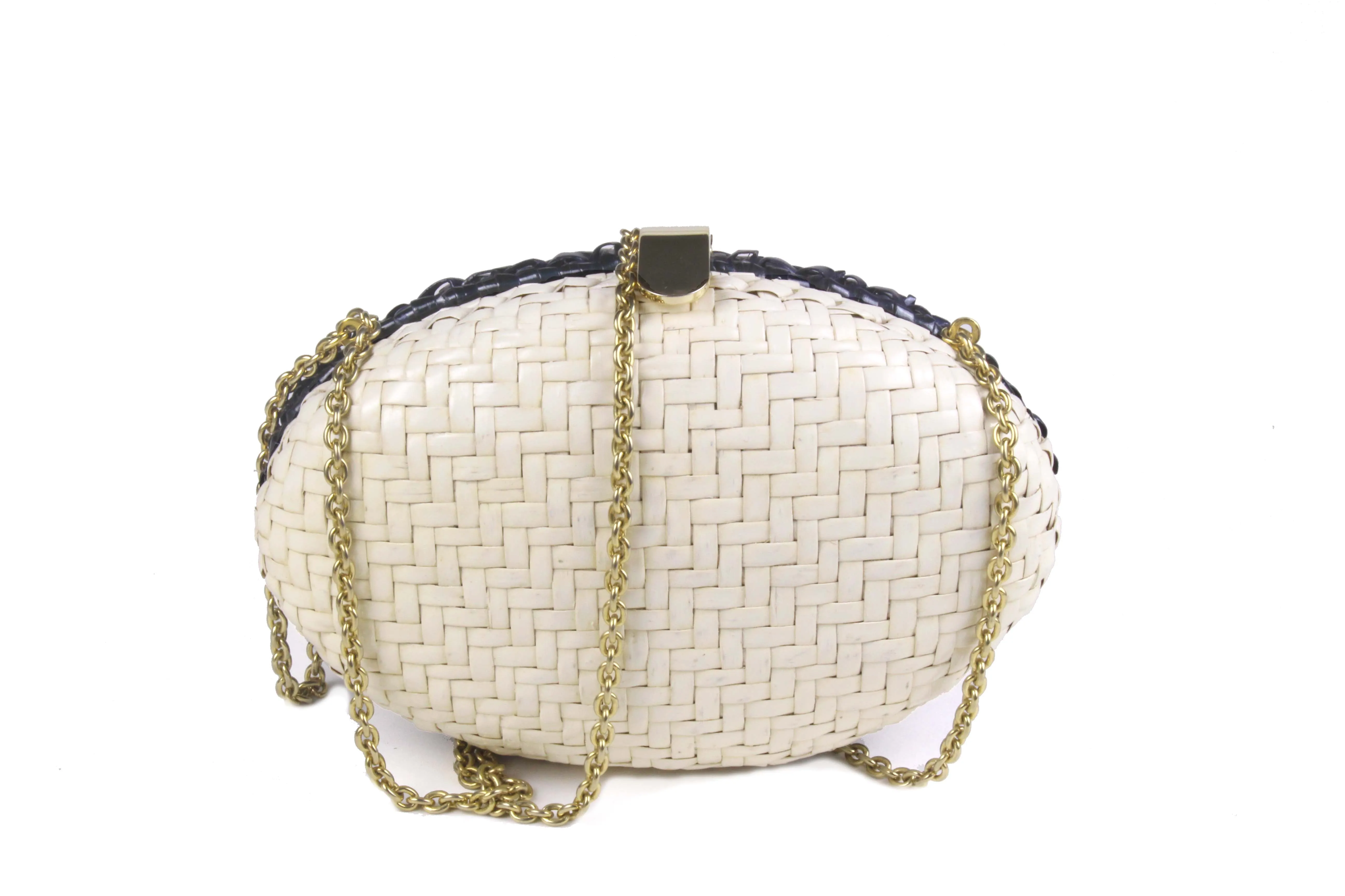 RODO bicolor oval clutch