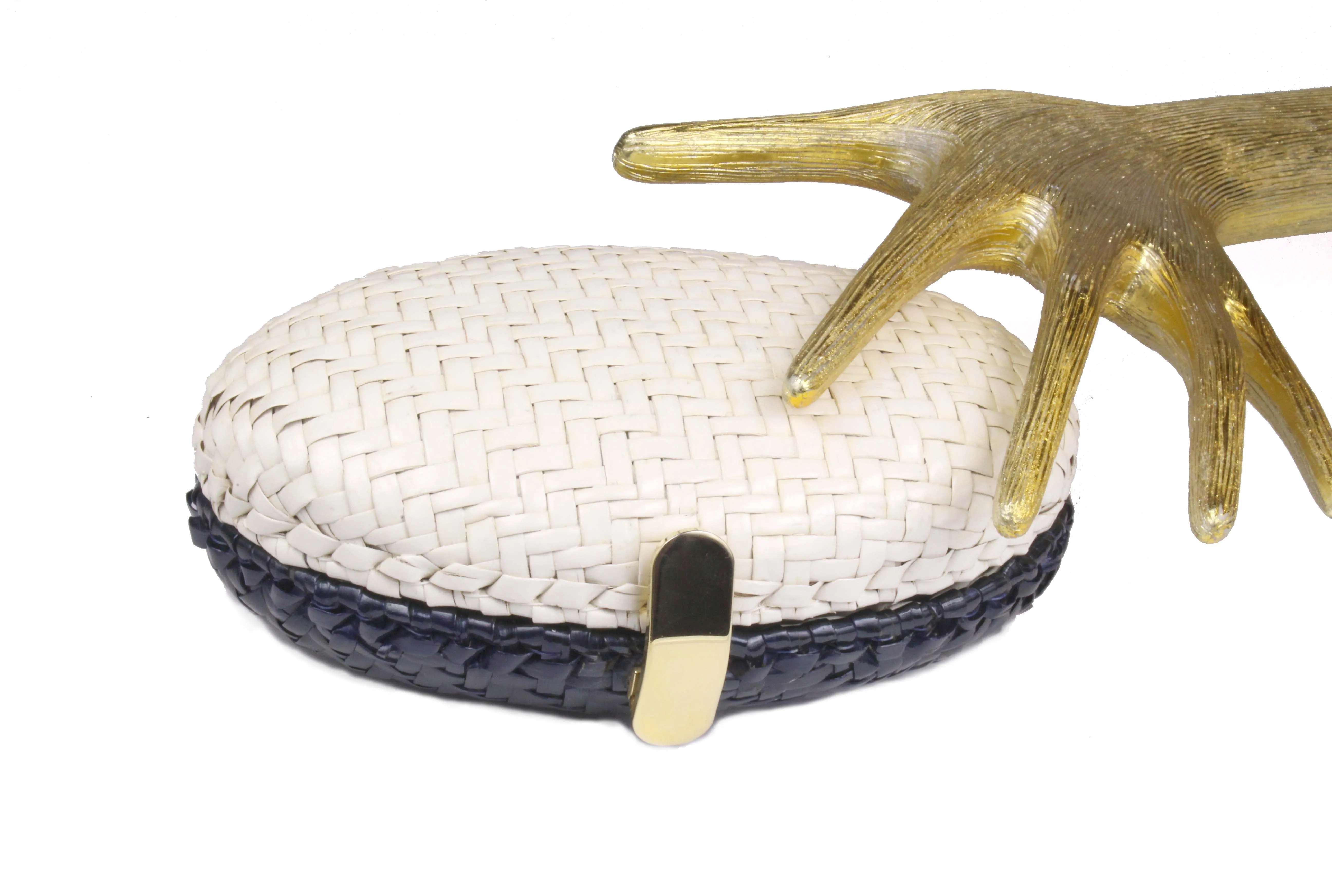 RODO bicolor oval clutch