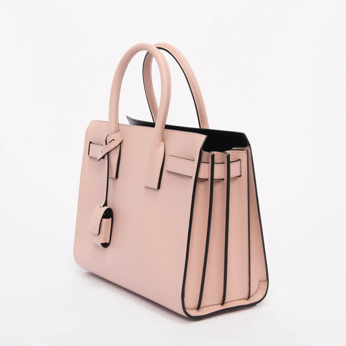 Saint Laurent Pink Smooth Calfskin Baby Sac de Jour Bag