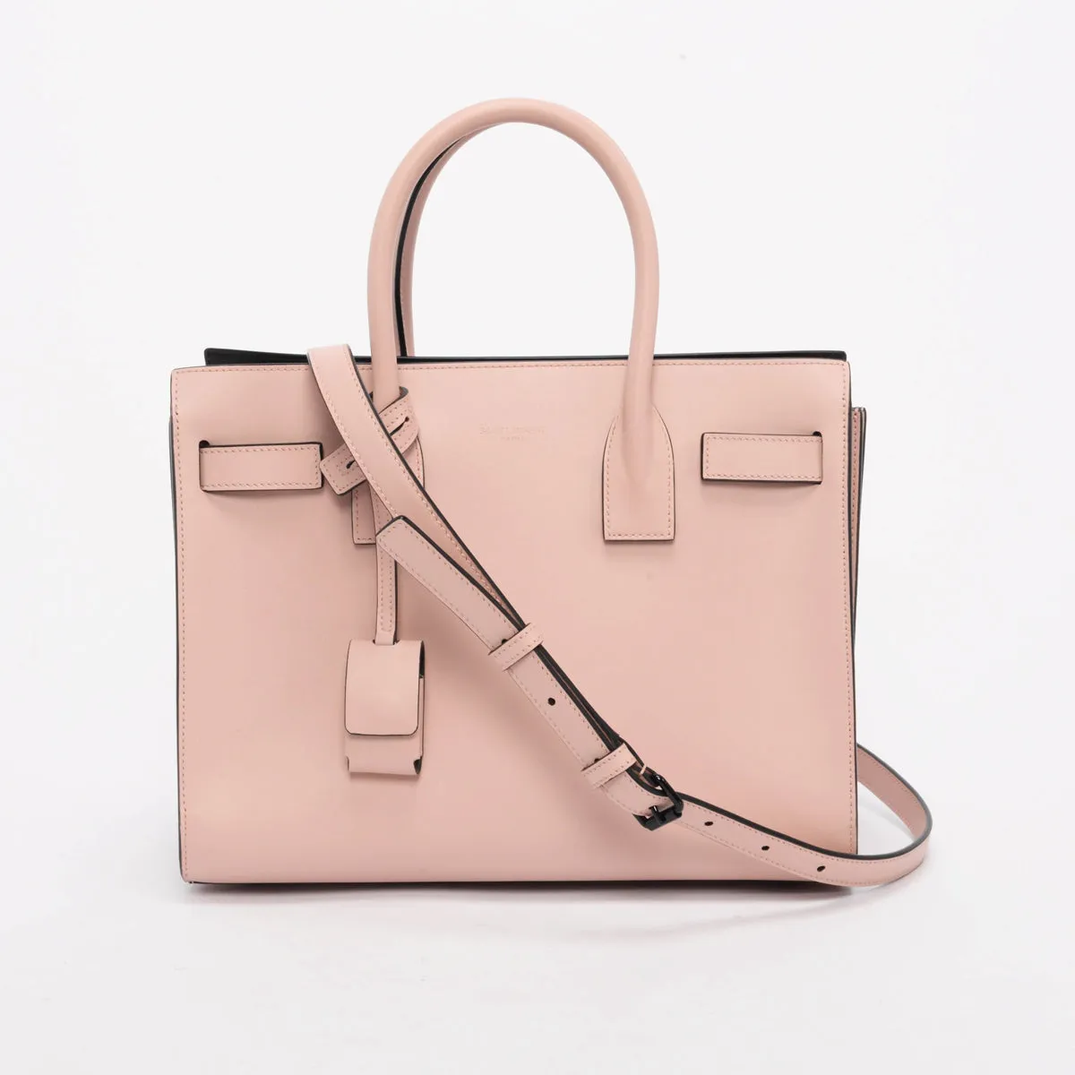 Saint Laurent Pink Smooth Calfskin Baby Sac de Jour Bag