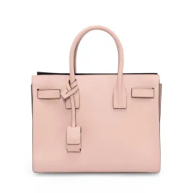 Saint Laurent Pink Smooth Calfskin Baby Sac de Jour Bag