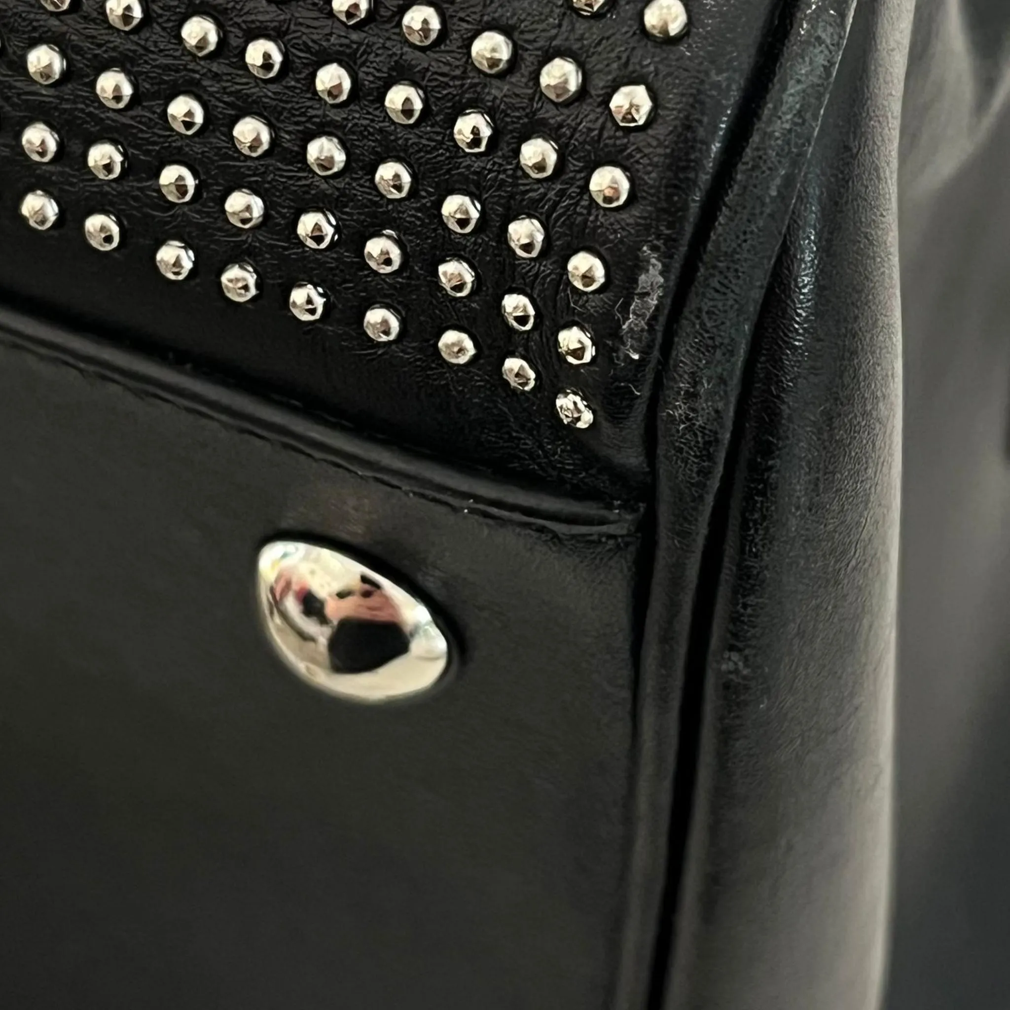 Saint Laurent Studded Leather Duffle Bag