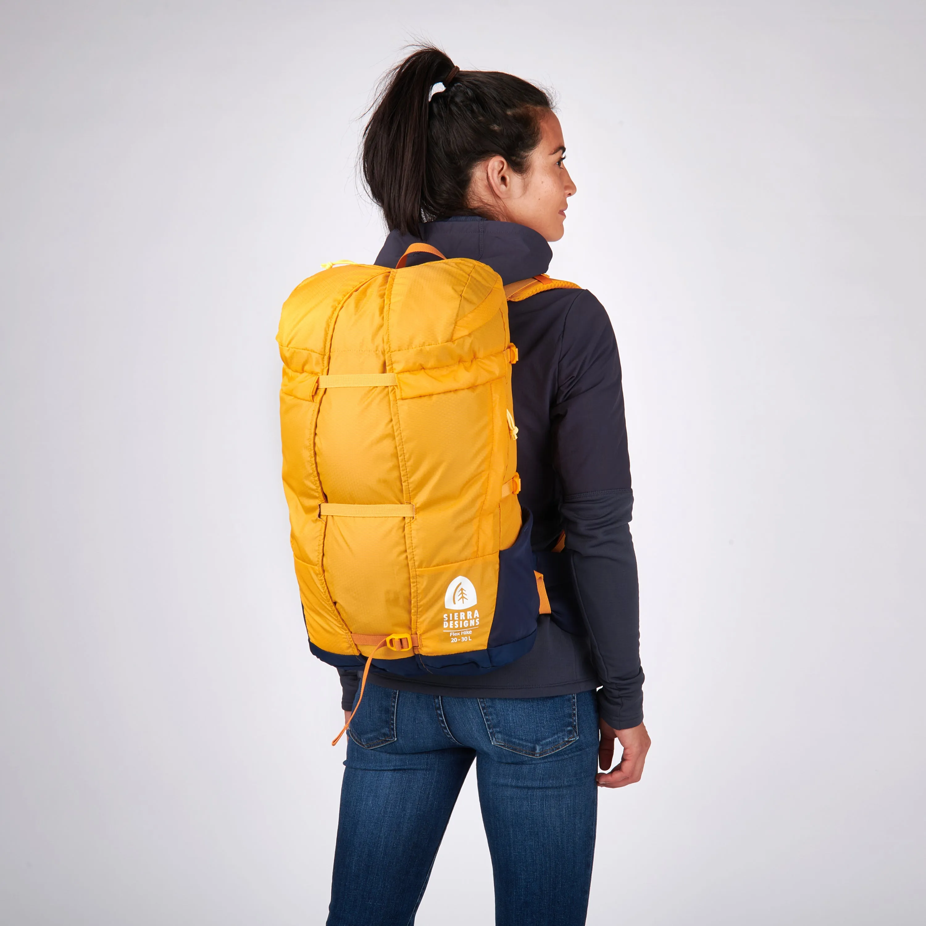 Sierra Designs Flex Hike 20L-30L Backpack - Butterscotch/Navy