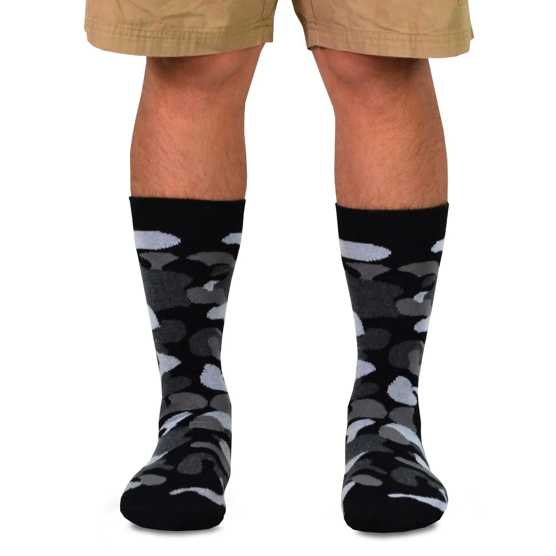 TeeHee Socks Men's Novelty Cotton Crew Camo 10-Pack (51057)