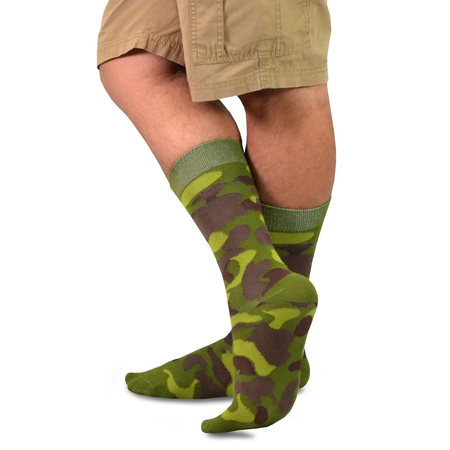 TeeHee Socks Men's Novelty Cotton Crew Camo 10-Pack (51057)