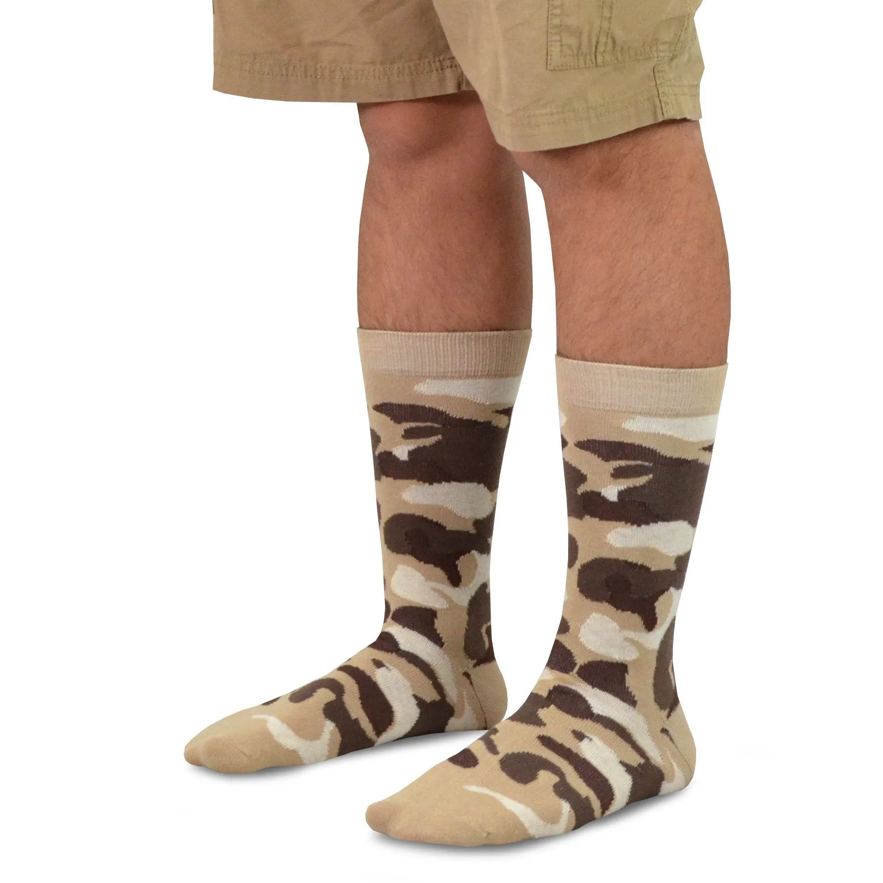 TeeHee Socks Men's Novelty Cotton Crew Camo 10-Pack (51057)