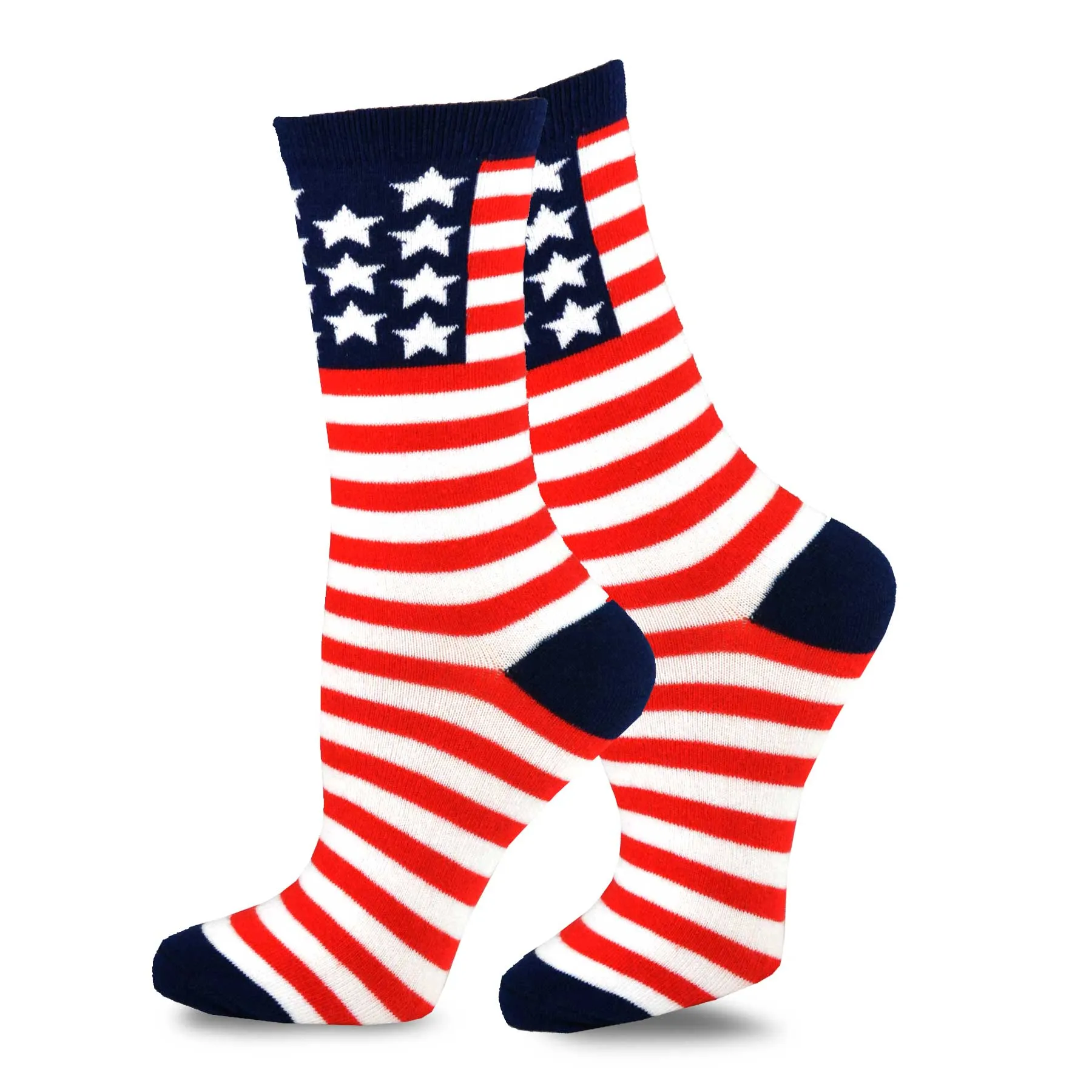 TeeHee Socks Women's 4th of July Cotton Crew America 3-Pack (11979)