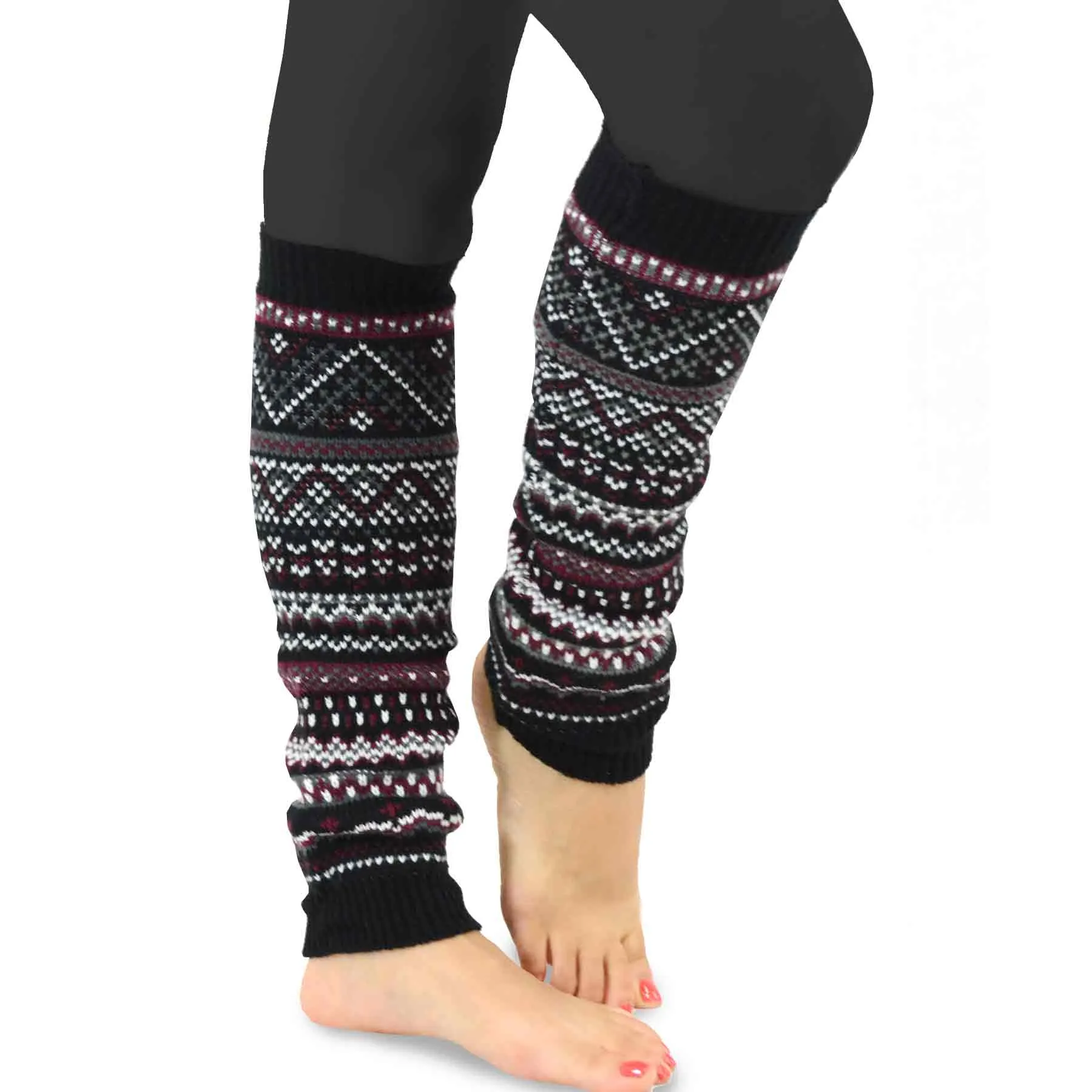 TeeHee Socks Women's Leg Warmers Style B 5-Pack Gift Box (12229)