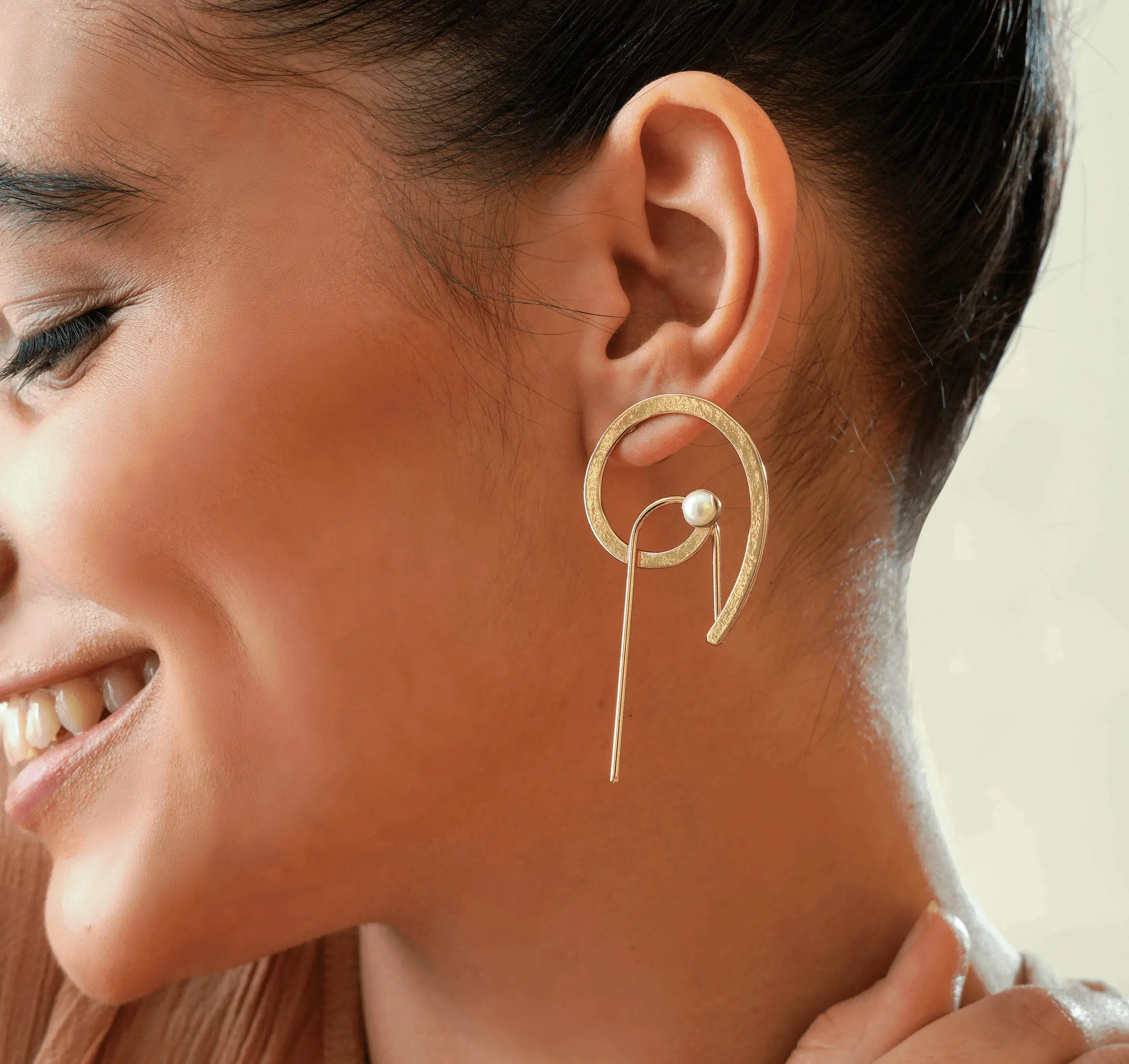 TFC Happy Havoc Gold Plated Dangler Earrings